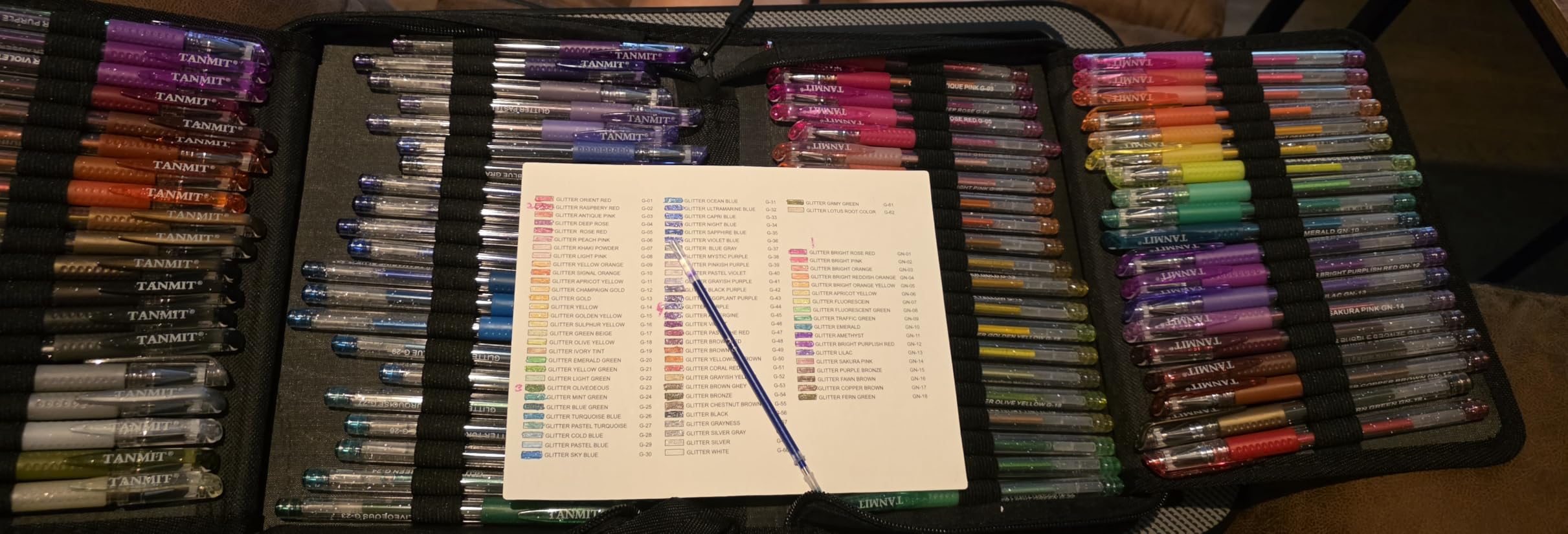 Glitter Gel Pens, 160 Pack Glitter Pen with Case for Adults Coloring Books customer photo 1