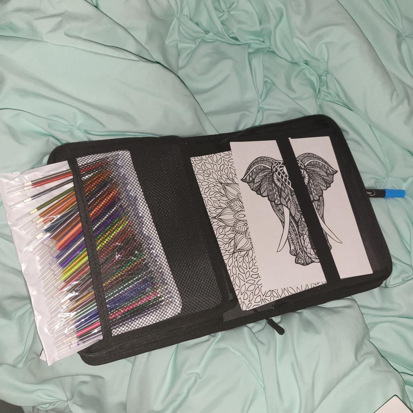 Glitter Gel Pens, 160 Pack Glitter Pen with Case for Adults Coloring Books customer photo 2