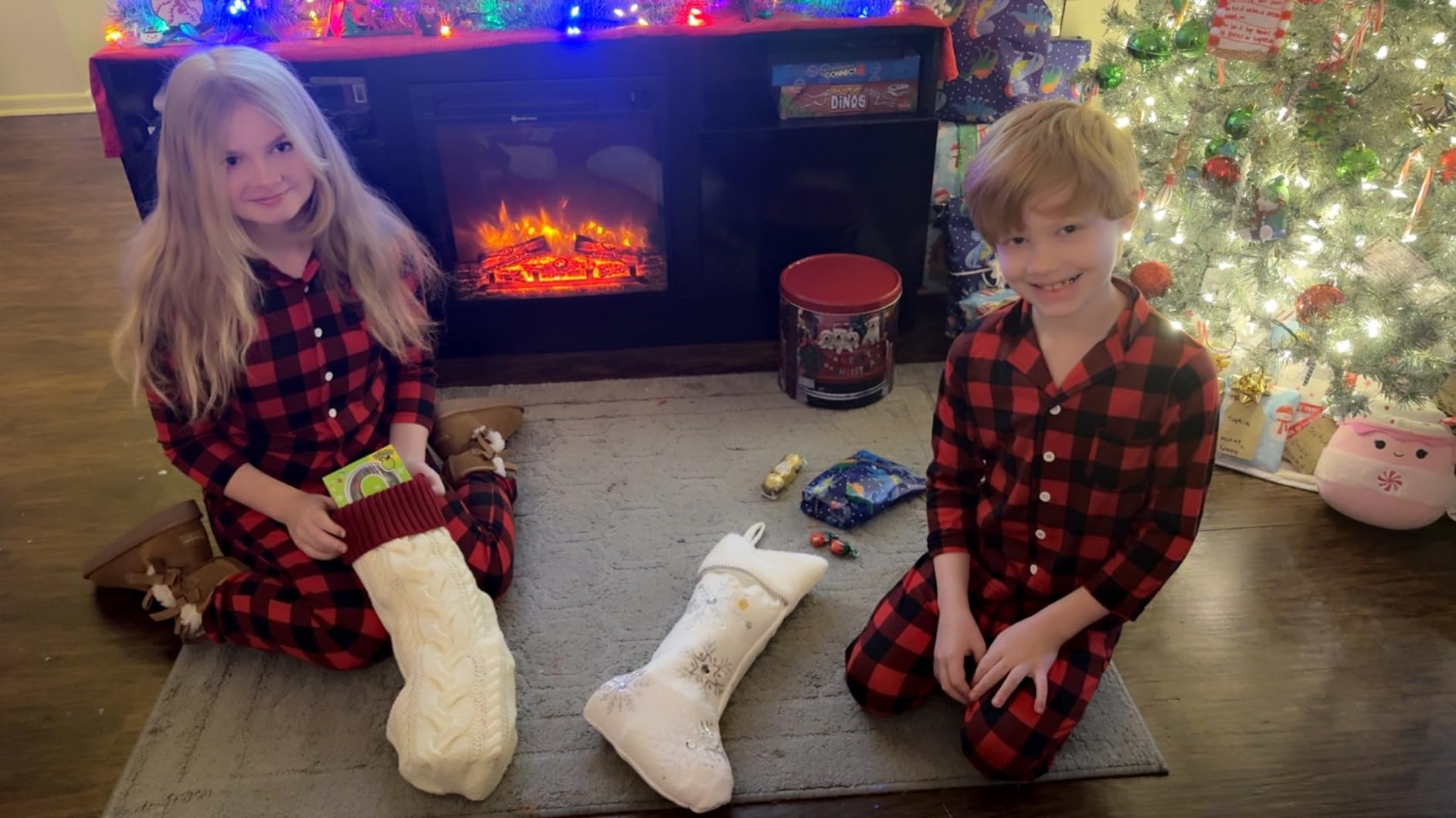 CARETOO Matching Family Pajamas Sets Long Sleeve Christmas Reindeer Plaid Pjs Striped Kids Holiday Sleepwear Homewear customer photo 1