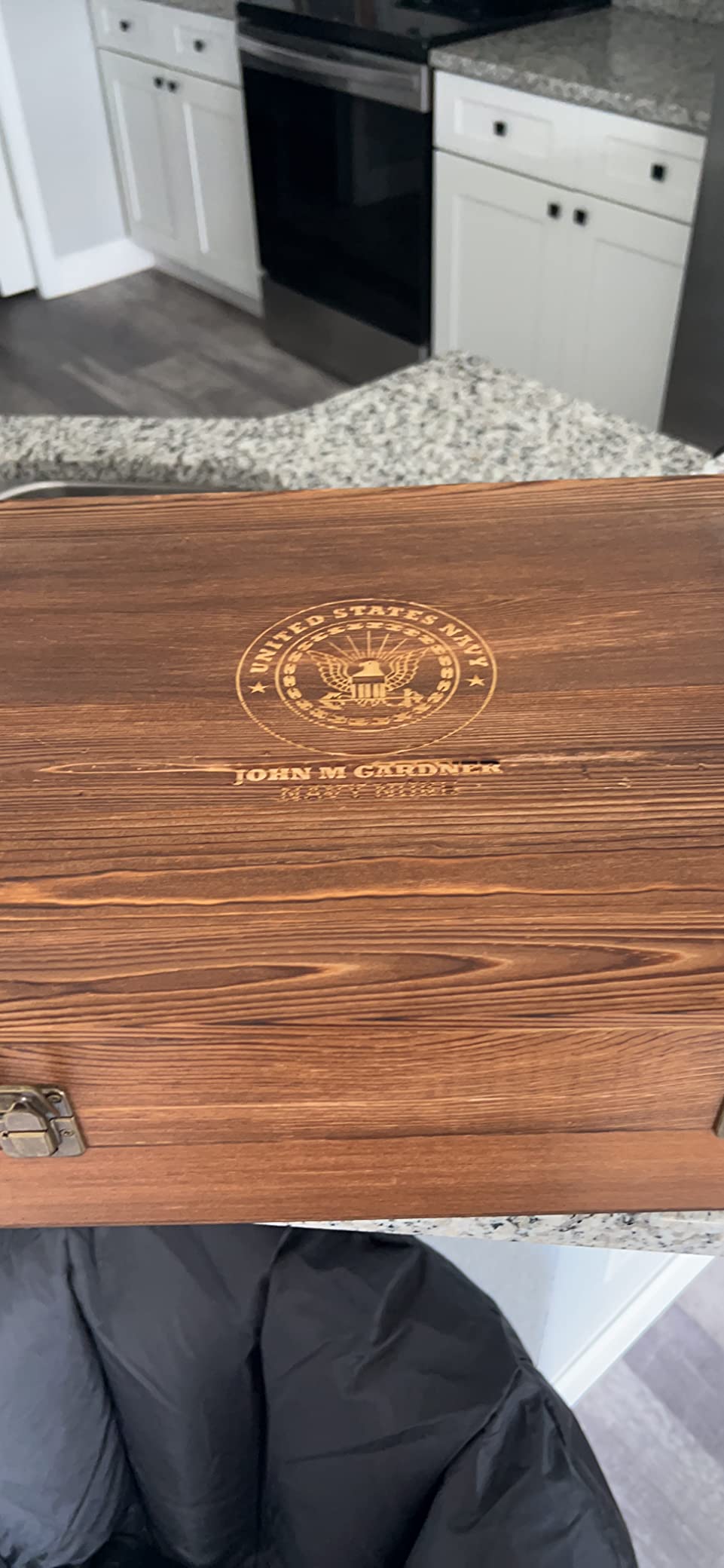 Personalized Military Decanter - Custom Engraved Glass with Optional Wooden Box - Army, Navy, Air Force, Coast Guard - Active & Retired (Decanter Glass Set) customer photo 1