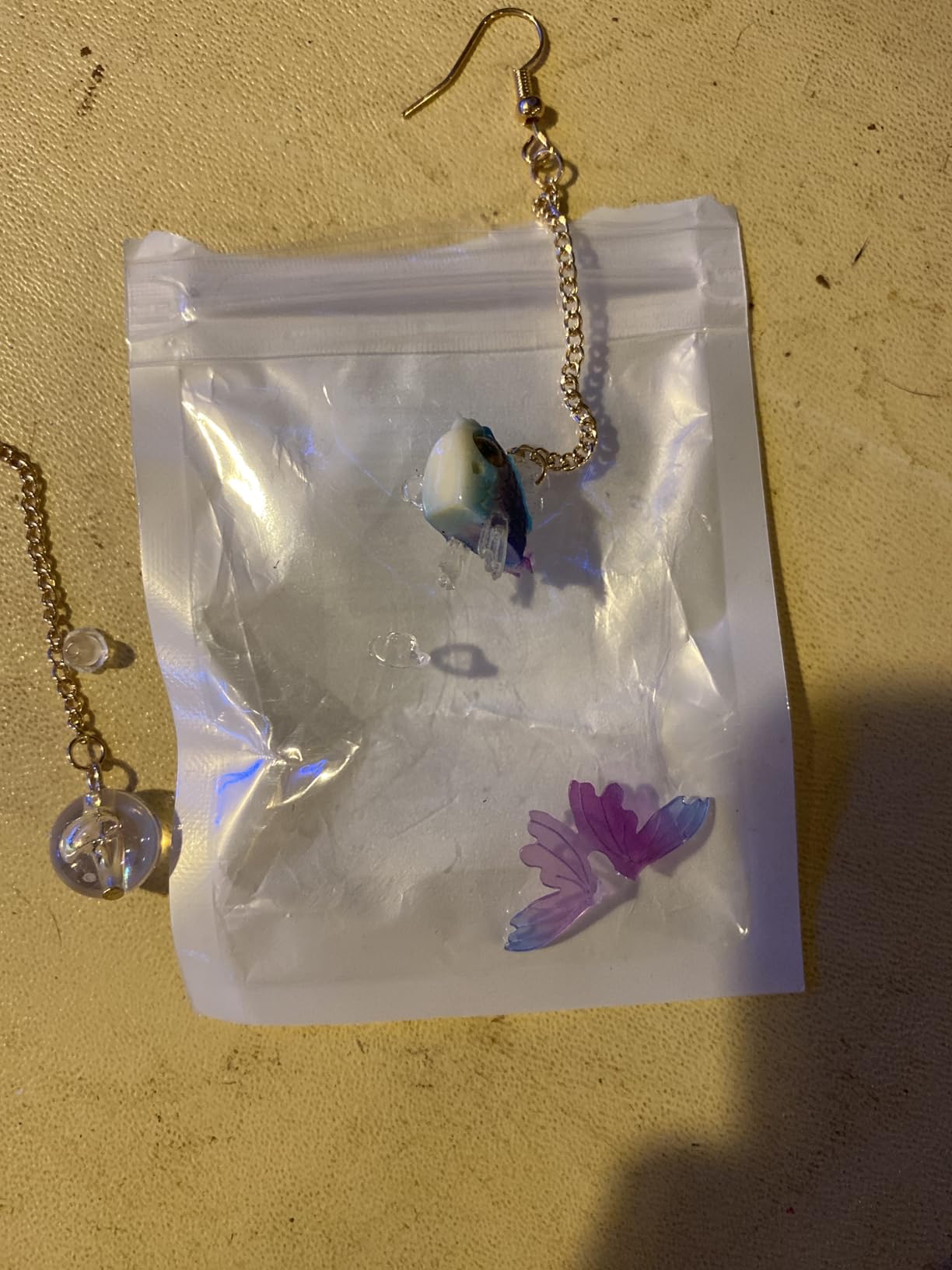 Funny Cute Acrylic Resin Simulation Fish in Bag Dangle Earrings Unique Asymmetry Lightweight Goldfish Dangle Drop Earrings Jewelry Gift for Women customer photo 2