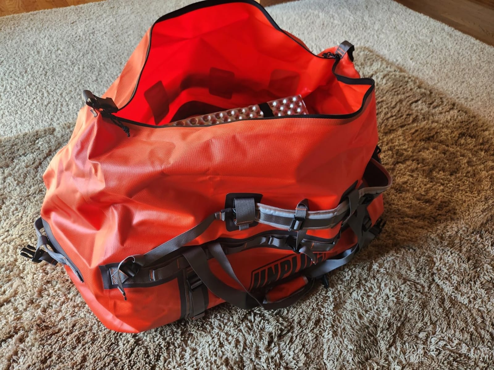 UNPLUG Ultimate Adventure | 1680D Heavy Duty Waterproof Bag | Large Travel Bag for Camping, Motorcycling, Boating, or Hunting | 110L Adventure Orange customer photo 1