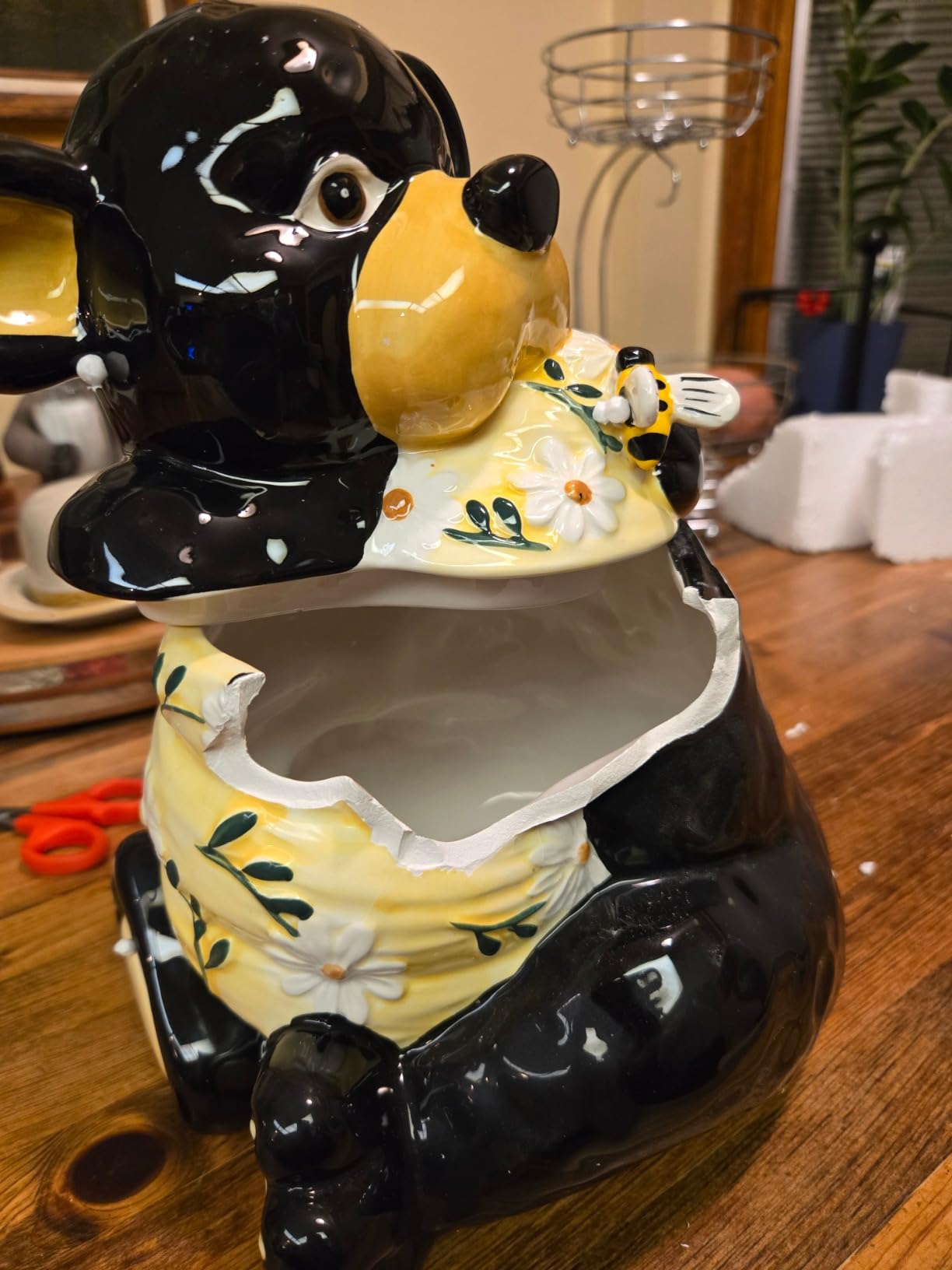 Blue Sky Ceramics Bear Hive Cookie Jar, Multi (19146) customer photo 1