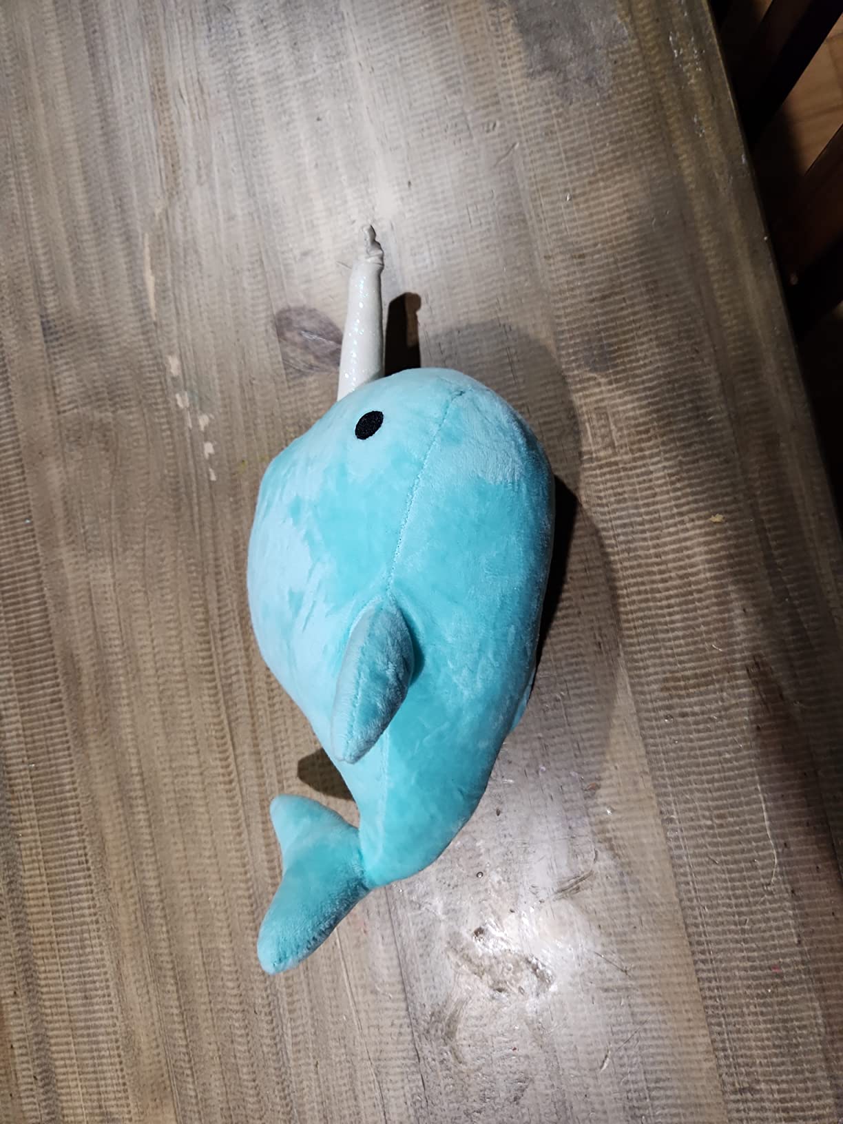 Cute Teal Narwhal Stuffed Animal Plush Toy Adorable Soft Whale Plushies Toys Stuffed Animals for Babies, Kids, Toddlers customer photo 1