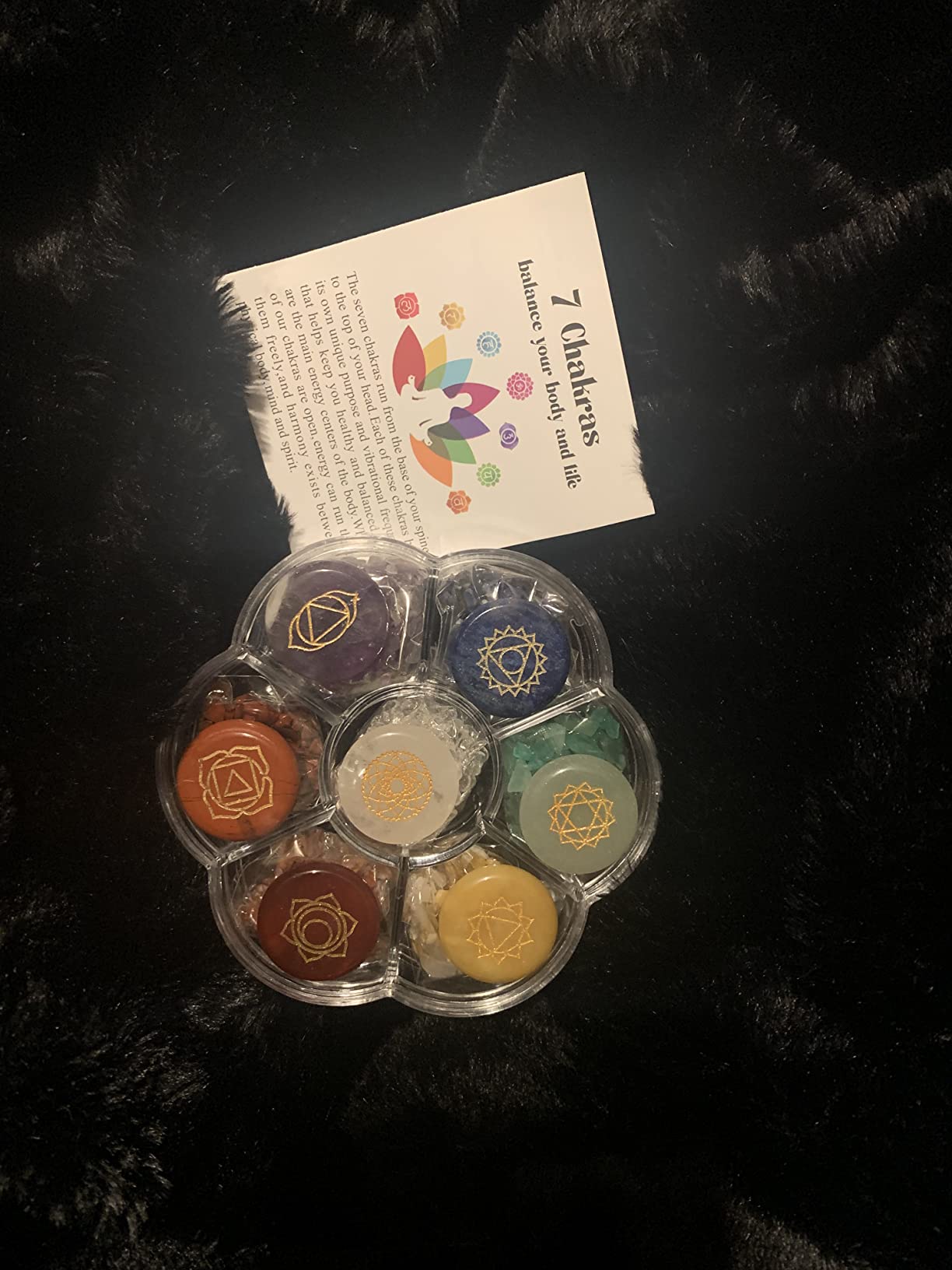 CrystalTears 7 Chakra Crystal Stones Natural Reiki Healing Crystals Gemstones with Engraved Chakra Symbol Tumbled Polished Chakra Stone Kit for Meditation Crystal Therapy Gift for Christmas customer photo 2