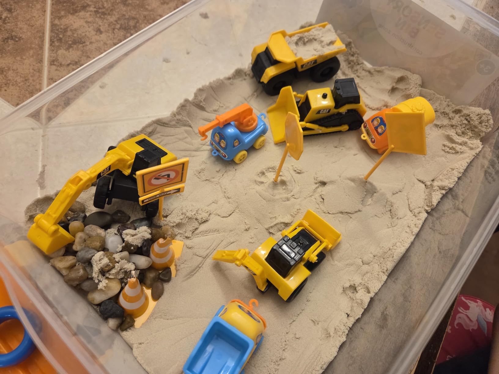 Creativity for Kids Sensory Bin: Construction Zone Playset - Preschool Learning Activities, Excavator Toys for Boys Ages 3-5+, Outdoor Toys and Gifts for Kids customer photo 1