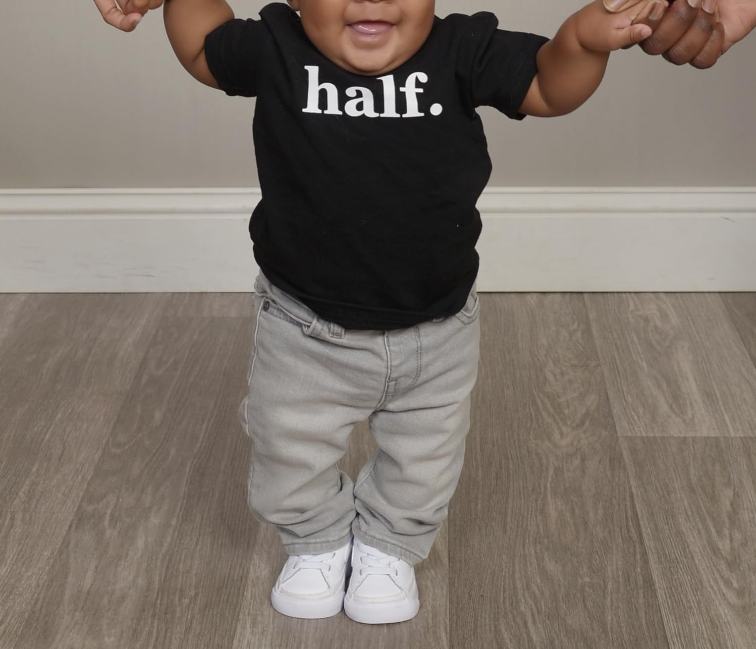 Baby Half 6 Months Old Birthday Shirt for Half Birthday 1/2 Year Old T-Shirt customer photo 1