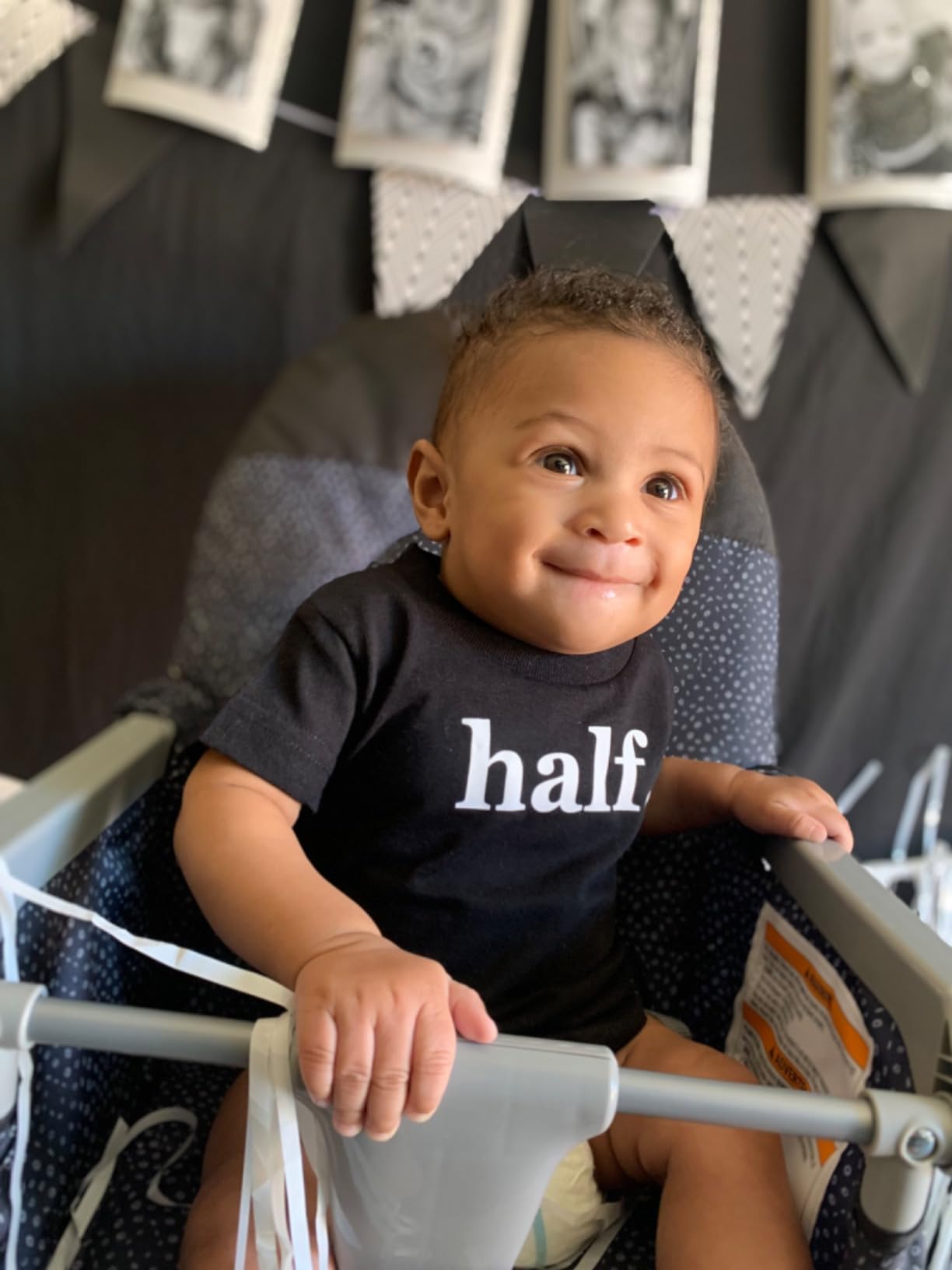 Baby Half 6 Months Old Birthday Shirt for Half Birthday 1/2 Year Old T-Shirt customer photo 2