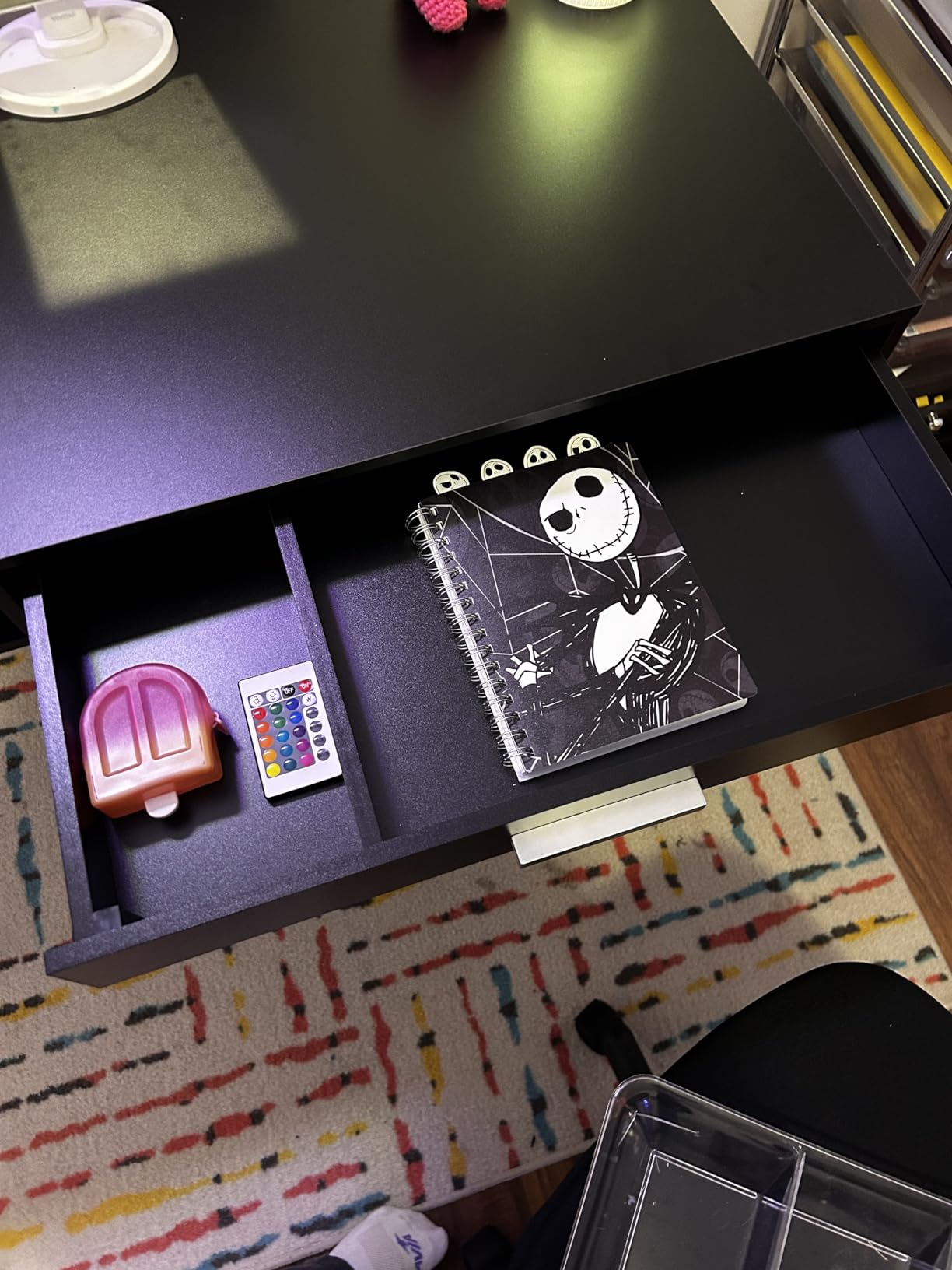 SHW Home Office Computer Hairpin Leg Desk with Drawer, Espresso customer photo 2