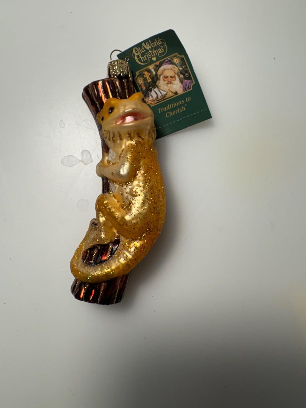 Old World Christmas White Tiger Glass Blown Ornament for Christmas Tree customer photo 1
