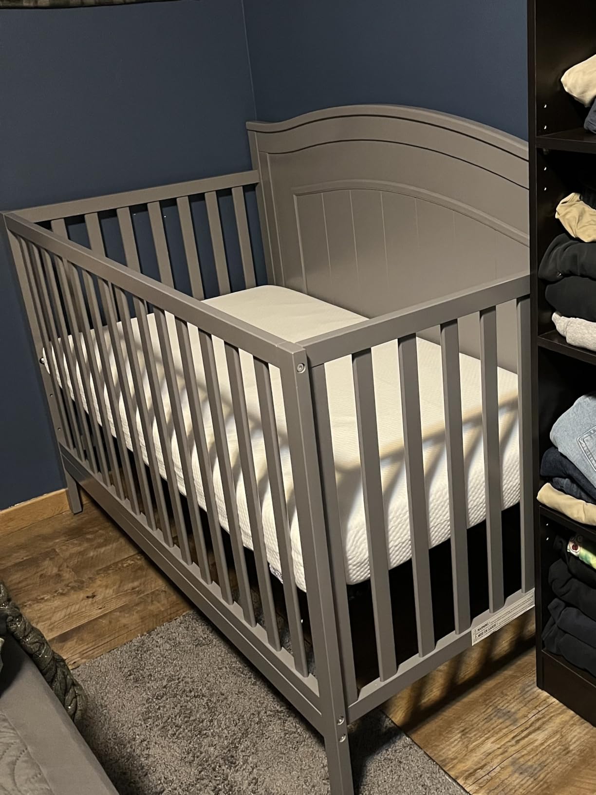 Oxford Baby North Bay 4-in-1 Convertible Crib, Espresso Brown, GreenGuard Gold Certified customer photo 1