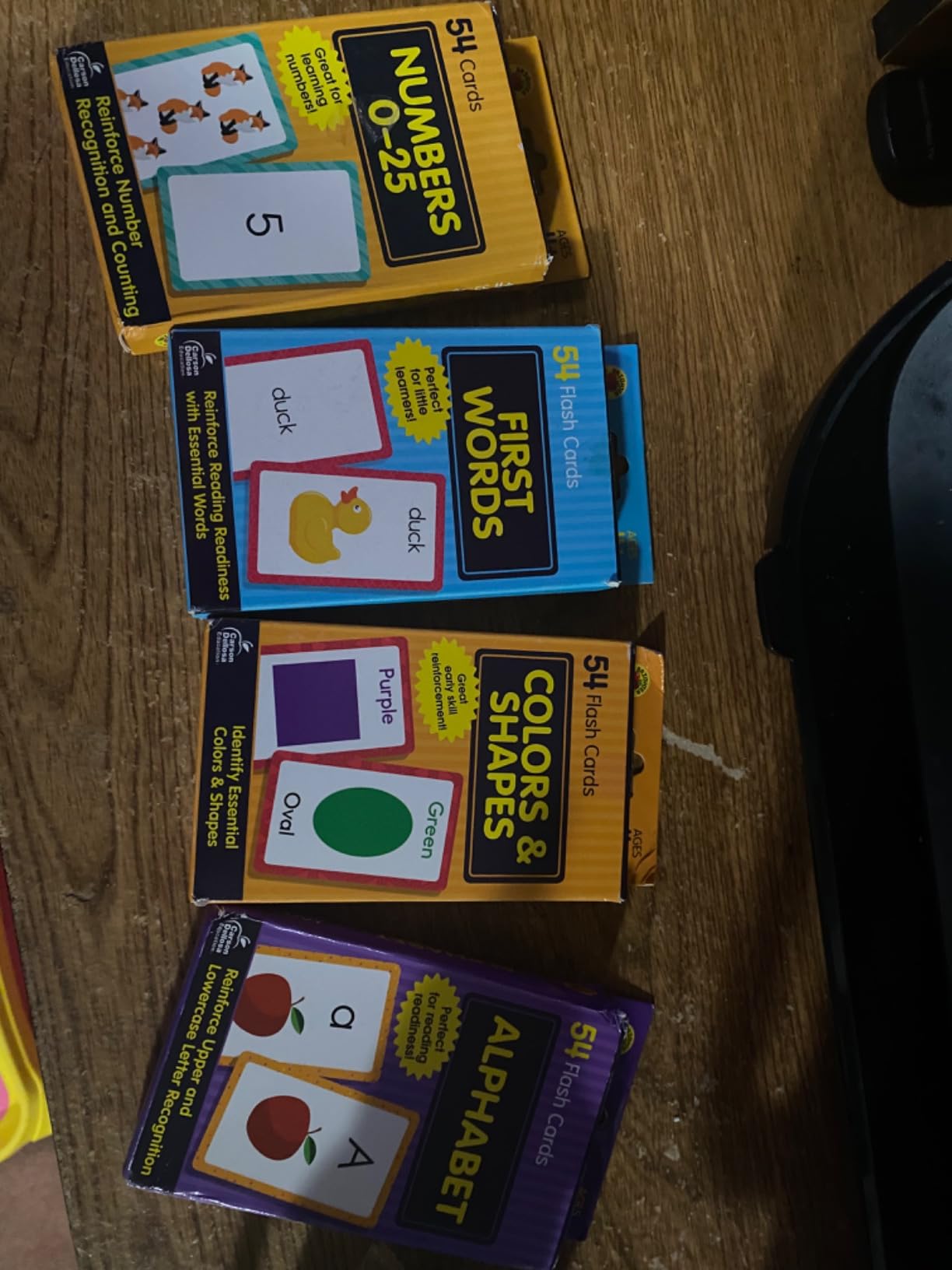 Carson Dellosa Toddler Flash Cards 4-Pack for Preschool Learning Activities | Includes Alphabet, Numbers, Sight Words, Colors & Shapes; Perfect Educational Card Set for PreK, Kindergarten, Age 4+ customer photo 1