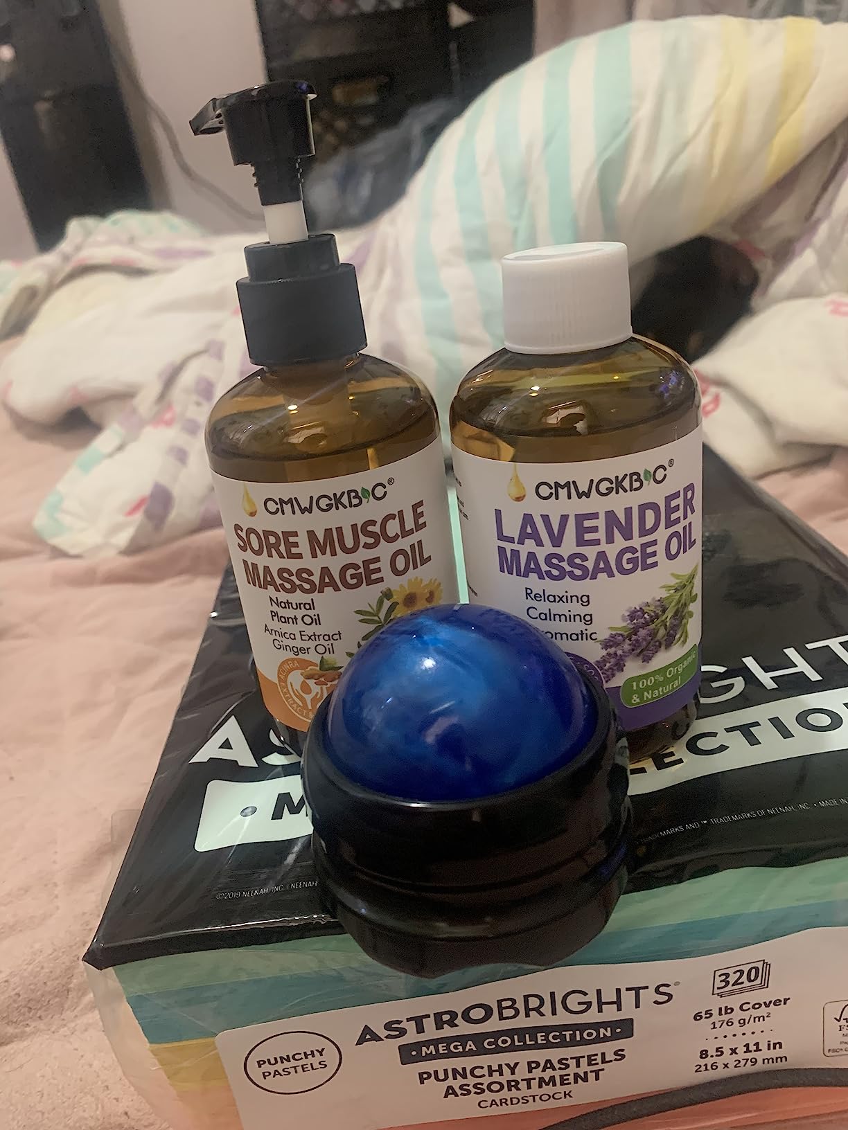 Massage Oil for Massage Therapy,Lymphatic Drainage-Ginger Oil Sore Muscle Arnica Oil&Lavender Oil Relaxing Massage Oils for Date Night,Massage Ball,Body Oil for Women,Mens Gifts,Birthday Gifts for Men customer photo 1