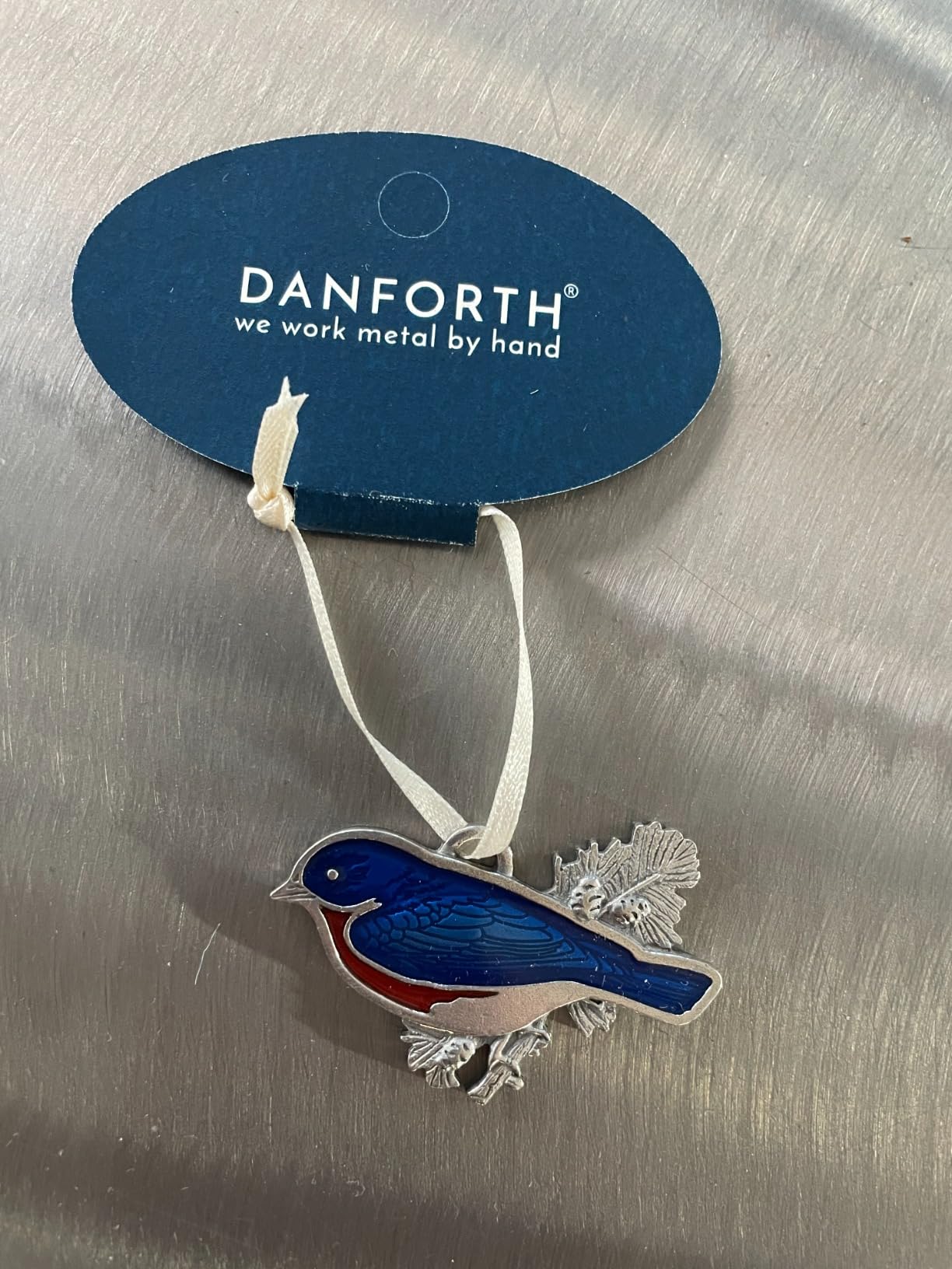 Danforth Red-Winged Blackbird Ornament | Pewter Handcrafted in USA customer photo 2