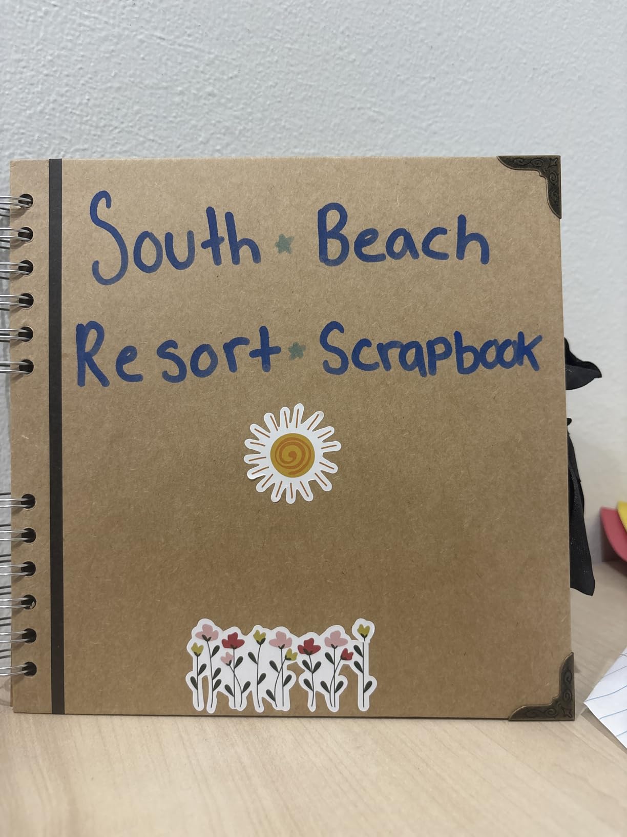 Bstorify Scrapbook Album 60 Pages (8 x 8 Inch) Brown Photo Album Scrap Book customer photo 1