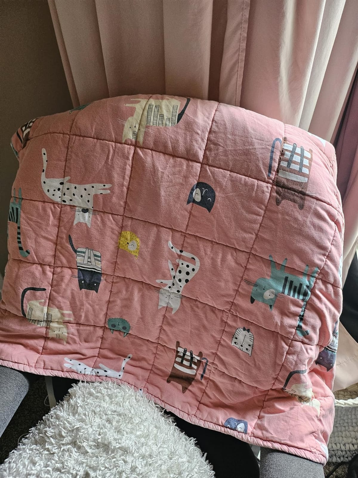 Mr. Sandman Weighted Blanket 3 Pounds Washable, Best for 20-40lb Breathable Cotton Heavy Blanket with Nontoxic Glass Beads - 36