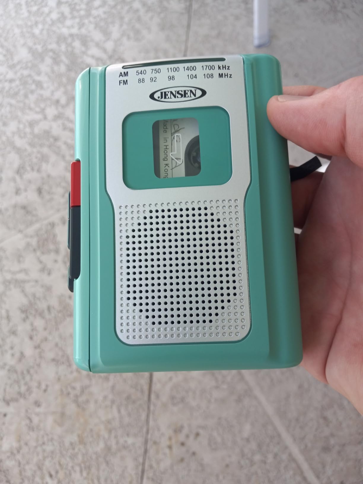 Jensen® CR-100 Vinatge Portable Personal Cassette/Recorder Tape Player with AM-FM Radio Built-in Speaker & Microphone, Headphone Jack Input - Teal Limited Edition customer photo 1