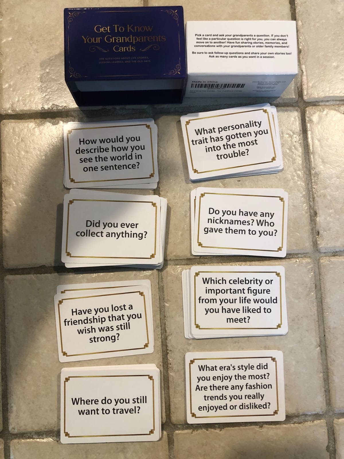 Prompta 200 Conversation Cards for Grandparents - Share Life Stories with Grandkids and Grow Closer as a Family - 3.5