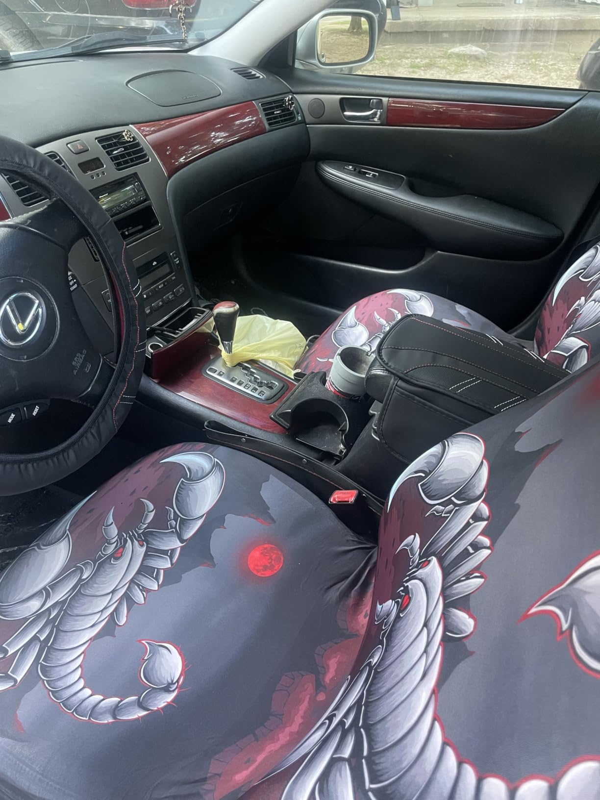 Delerain Car Seat Covers Set 2Pcs, Tropical Flamingos Universal Front Car Seats Vehicle Enterior Protector Suitable Fits Most Car Auto SUV Sedan Truck customer photo 1