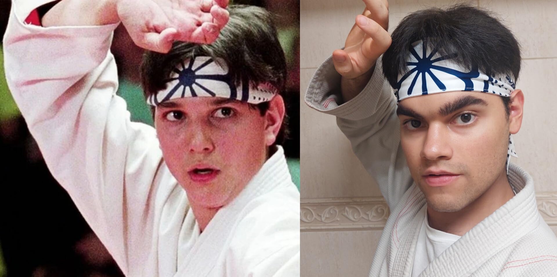 Suddora Daniel-San Lotus Headband, Lightweight and Breathable Tie Style Athletic Headband for Karate, Running, Cycling, Tennis, Versatile Head Gear for Ninja Costumes, Cosplay, Halloween customer photo 1