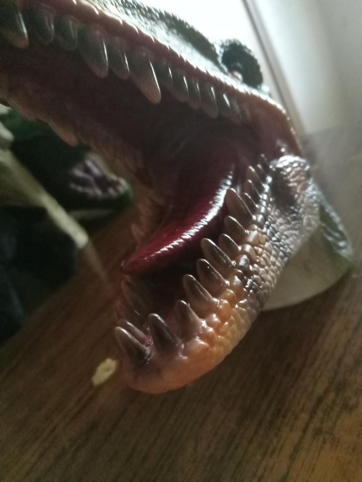 Gemini&Genius Dilophosaurus Dinosaur Hand Puppet, Soft Rubber Dino Puppet customer photo 1