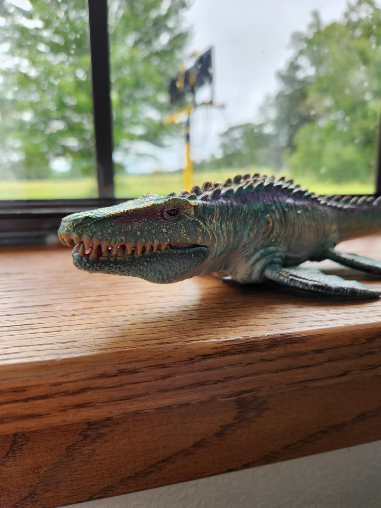 Gemini&Genius Mosasaurus and Megalodon Figurine Toy Set, Dinosaurs Toys | Dino Toys with Movable Jaw- 13 Inches Length, Gifts for Kids or Dino Lovers customer photo 1