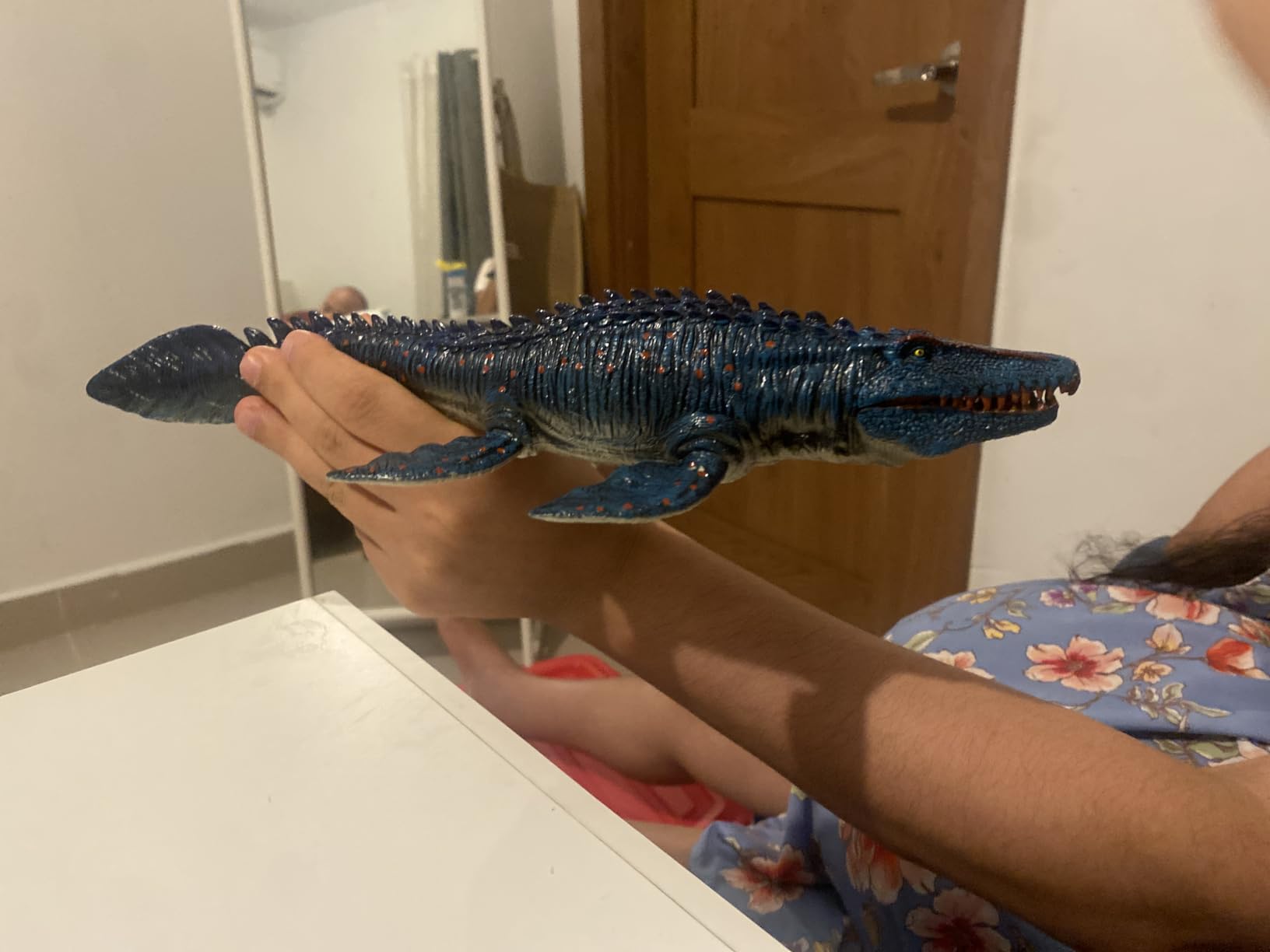 Gemini&Genius Mosasaurus and Megalodon Figurine Toy Set, Dinosaurs Toys | Dino Toys with Movable Jaw- 13 Inches Length, Gifts for Kids or Dino Lovers customer photo 2