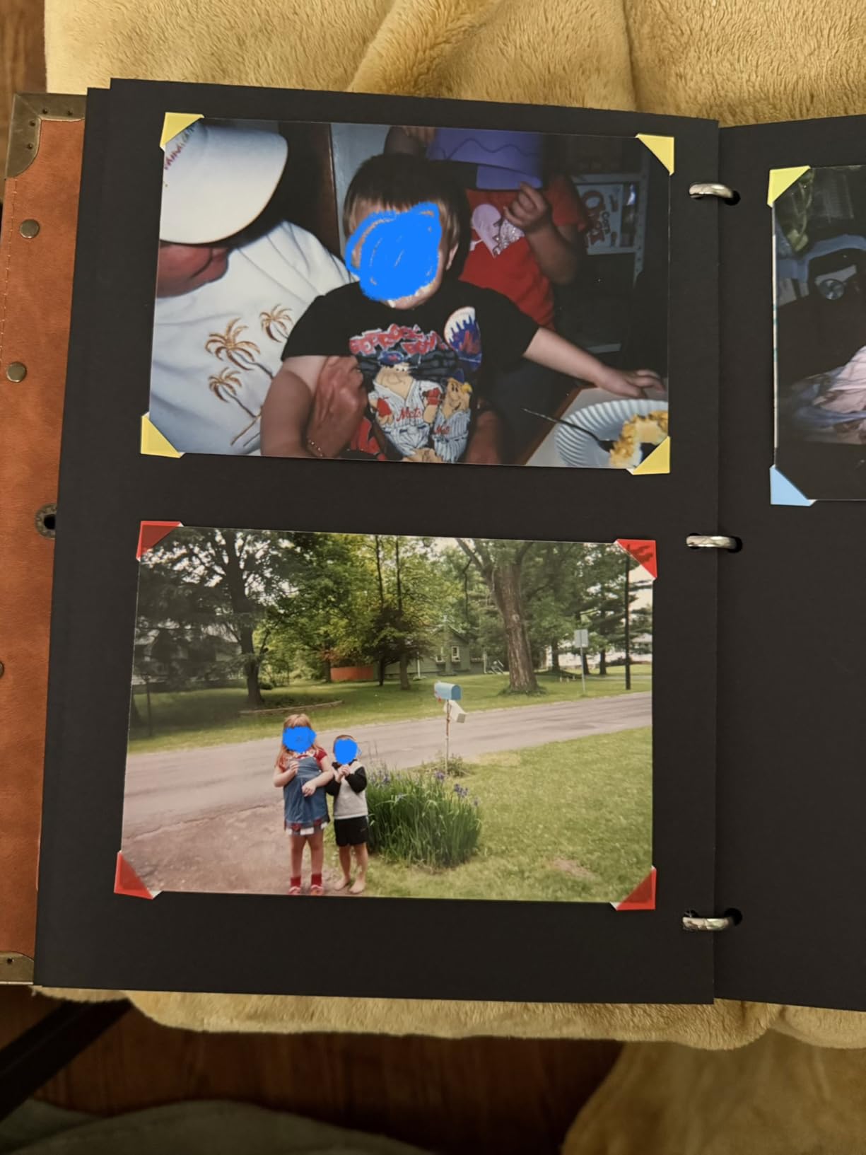 ZEEYUAN Leather Scrapbook Album 60 Pages Love Memory Photo Book Album 8.5x11 inch, Scrapbooking Supplies Kits for Couples Anniversary Vintage Travelling Scrapbook Family Scrap Book customer photo 1