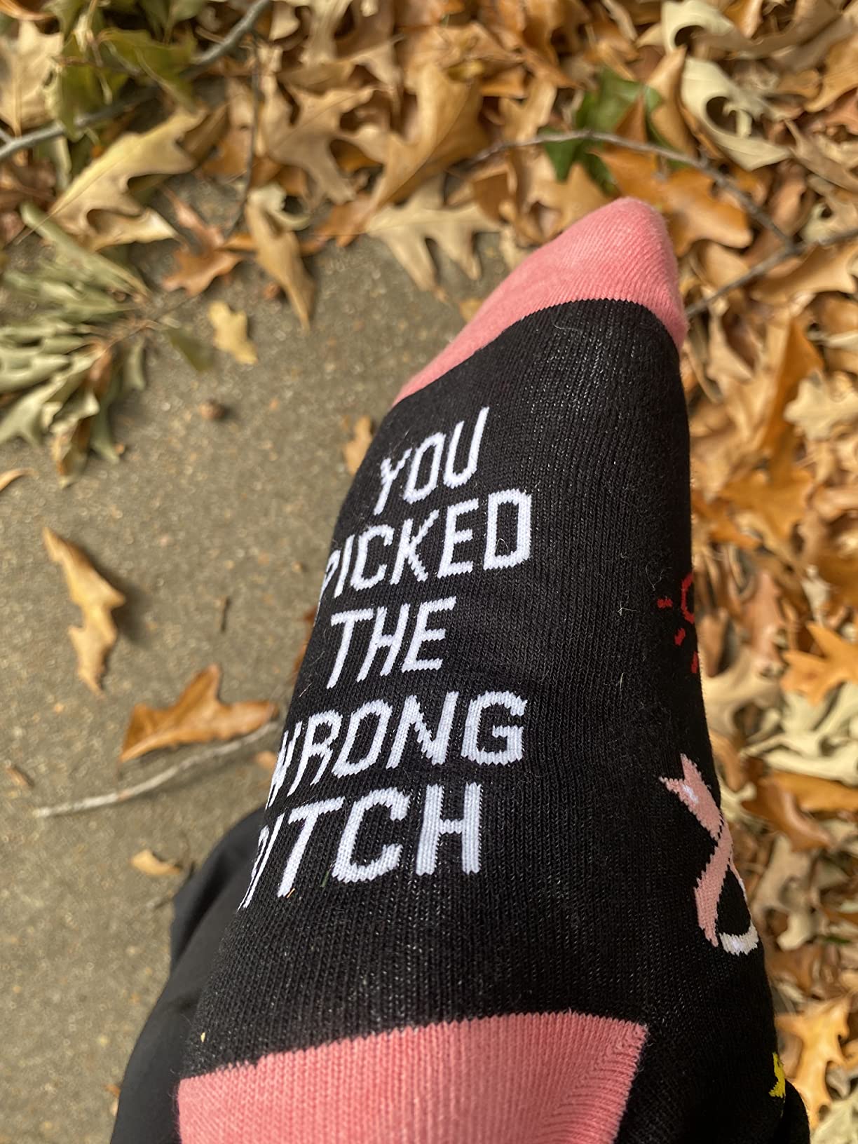 HAPPYPOP Cancer Awareness Gifts - Women Men Socks for Breast Cancer Survivor Chemo Patient customer photo 1