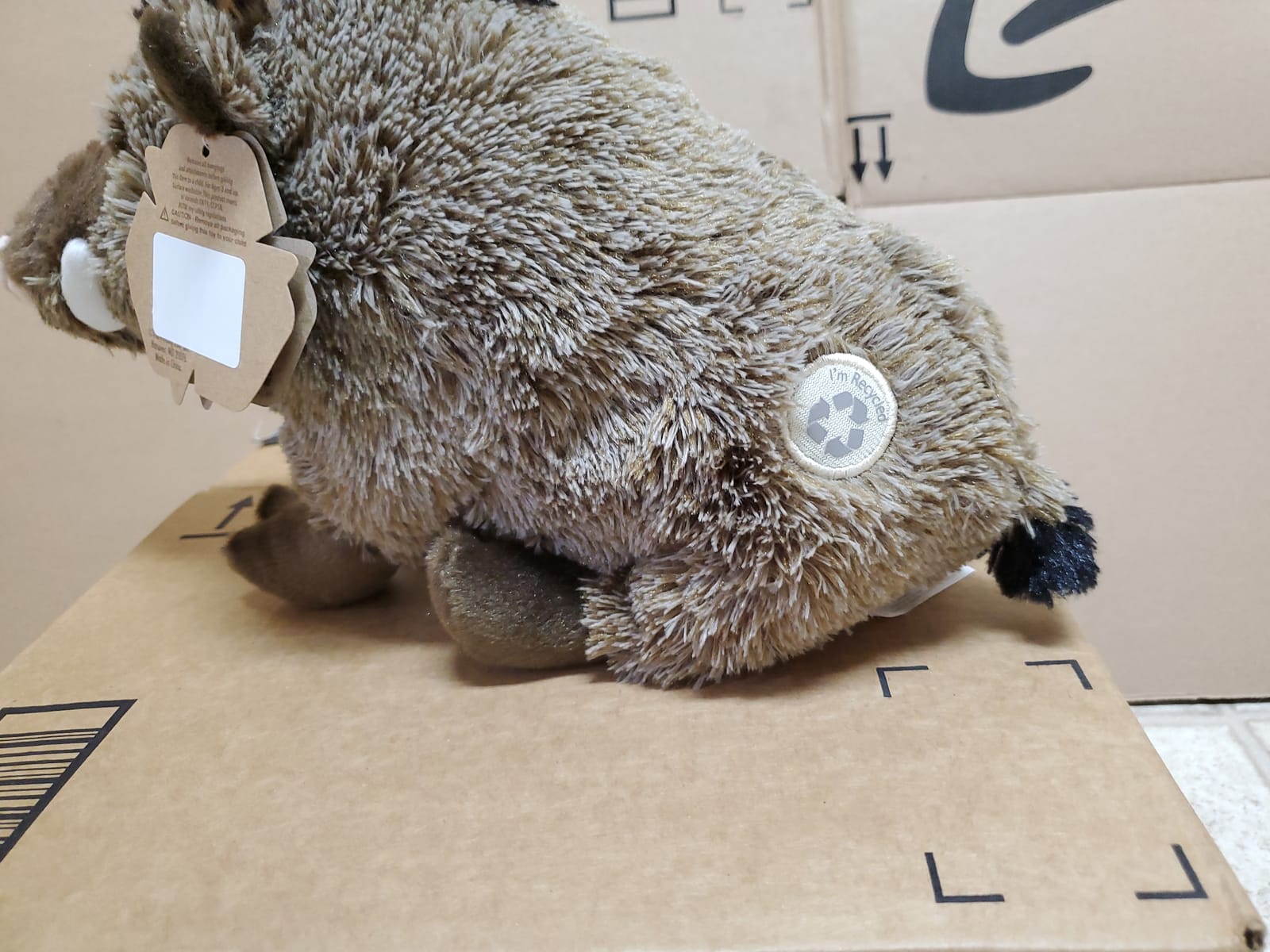 The Petting Zoo Boar Stuffed Animal Plushie, Wild Onez, Kids Gifts, 12 in customer photo 1