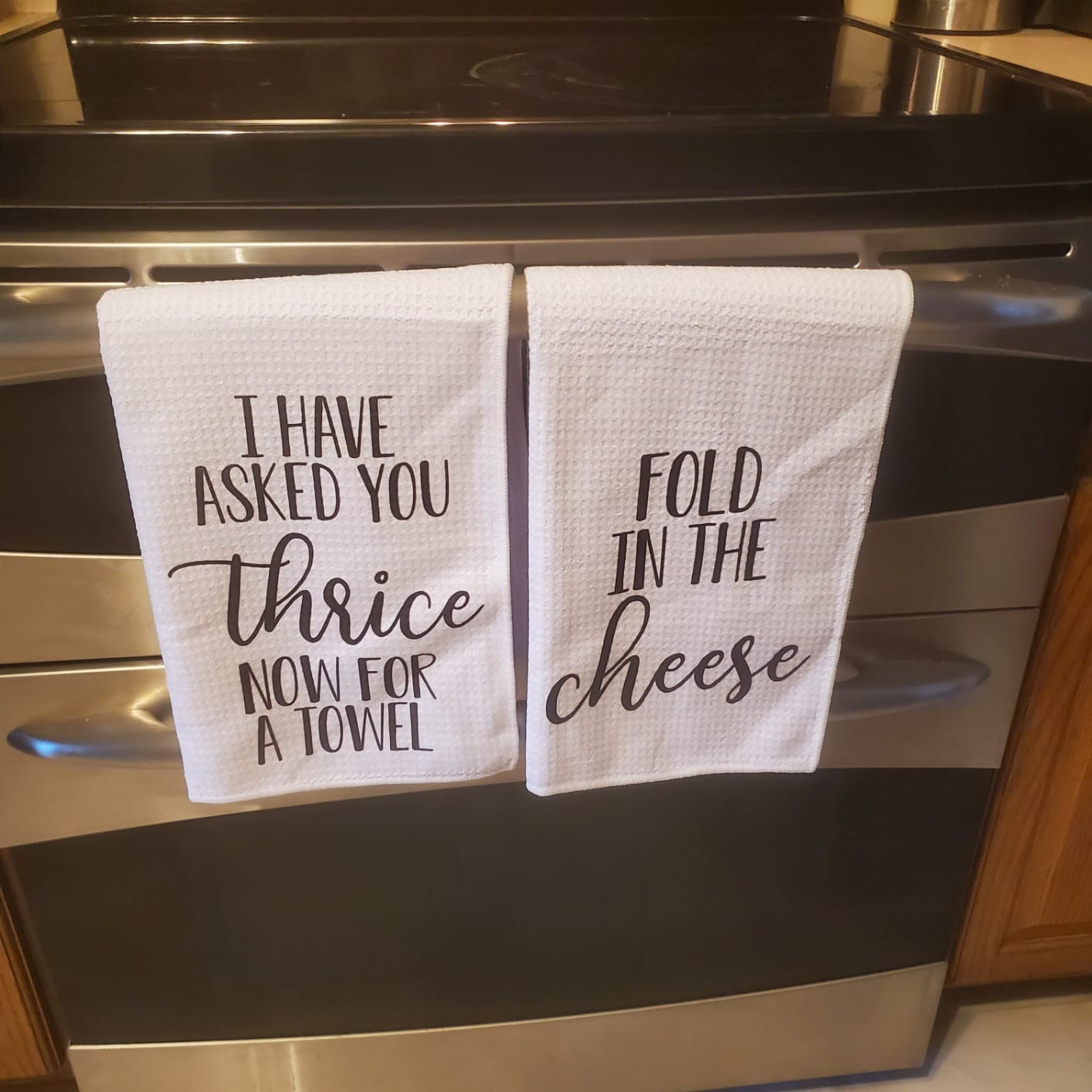 Fold in The Cheese Kitchen Towels, 2 Pack Dish Towels TV Show Merch Gift customer photo 2