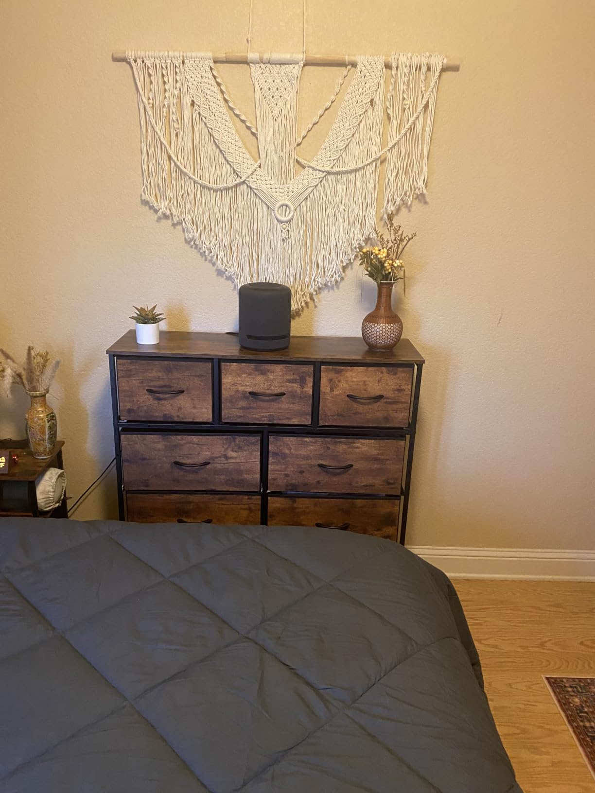 WLIVE Tall Dresser for Bedroom, 9 Drawer Chest of Drawers, Rustic Brown customer photo 2