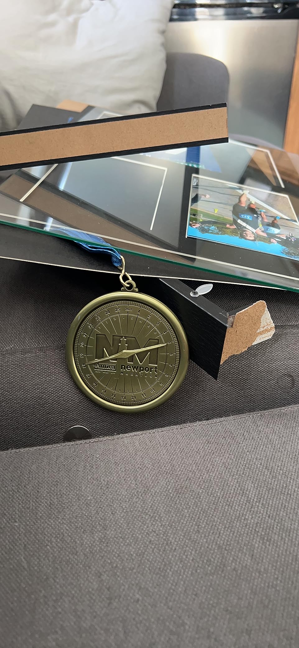 MedalAwardsRack 3 in 1 Shadow Box Display (Medal, Race Bibs, and Photo Display) customer photo 1