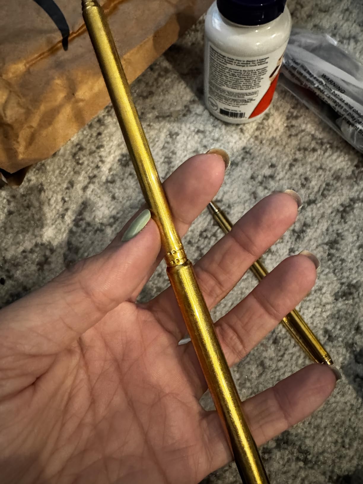 Jadive 3 Piece Dowsing Rod Set Retractable Divining Rods, Pendulum, Gold customer photo 1