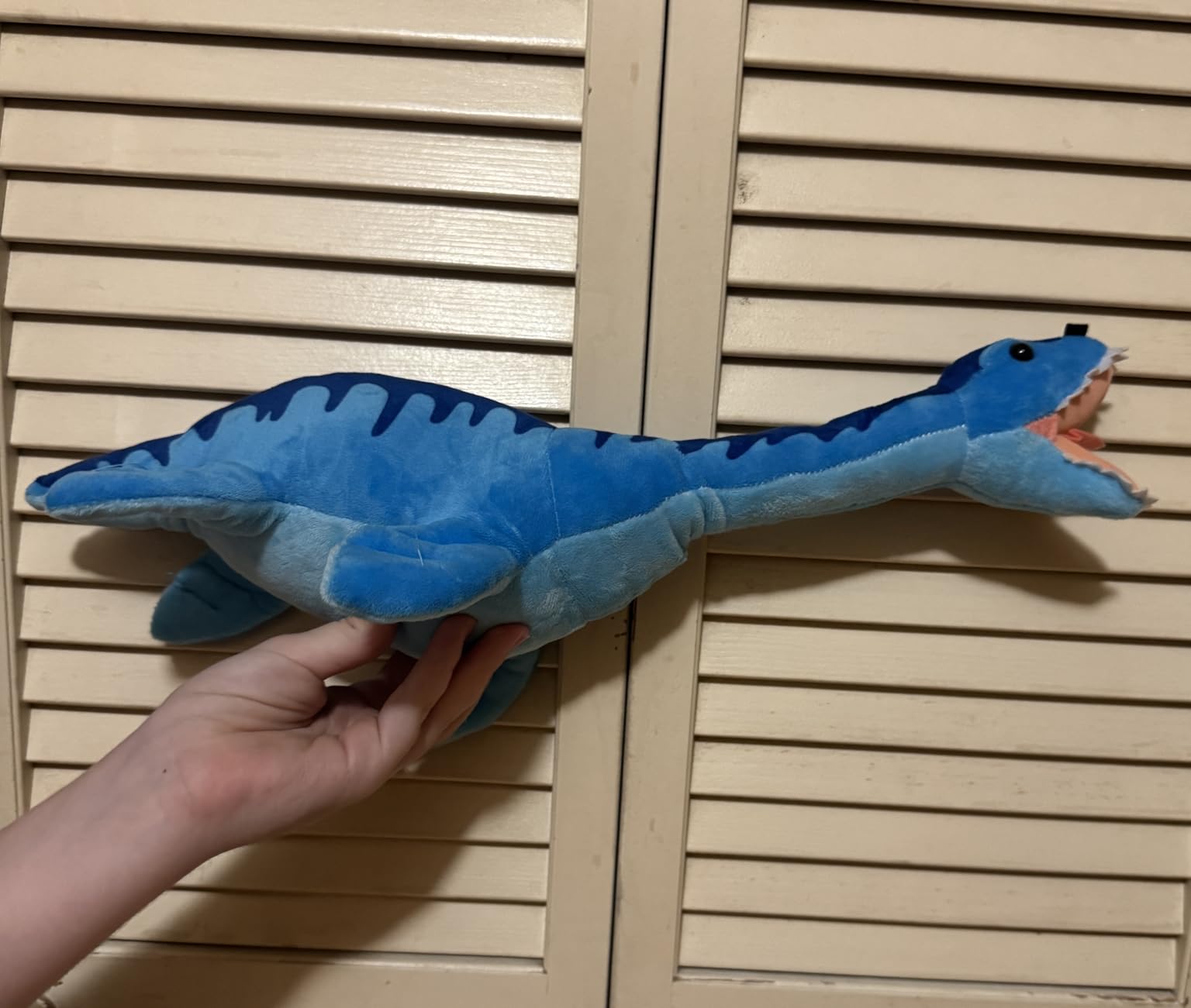 Simulation Plesiosaurus Dinosaur Stuffed Plush Toy - 16 inch Blue Plushie customer photo 1