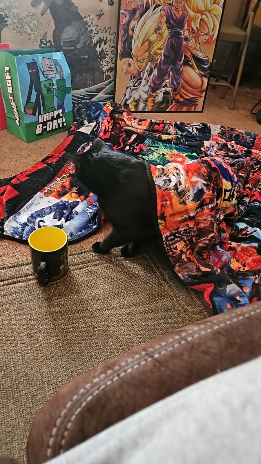 Surreal Entertainment Godzilla Movie Poster Oversized Plush Throw Blanket | Cozy Sherpa Cover For Sofa, Bed Super Soft Fleece Official Kaiju Monster Gojira Collectible 76 x 54 Inches, Red, One Size customer photo 2