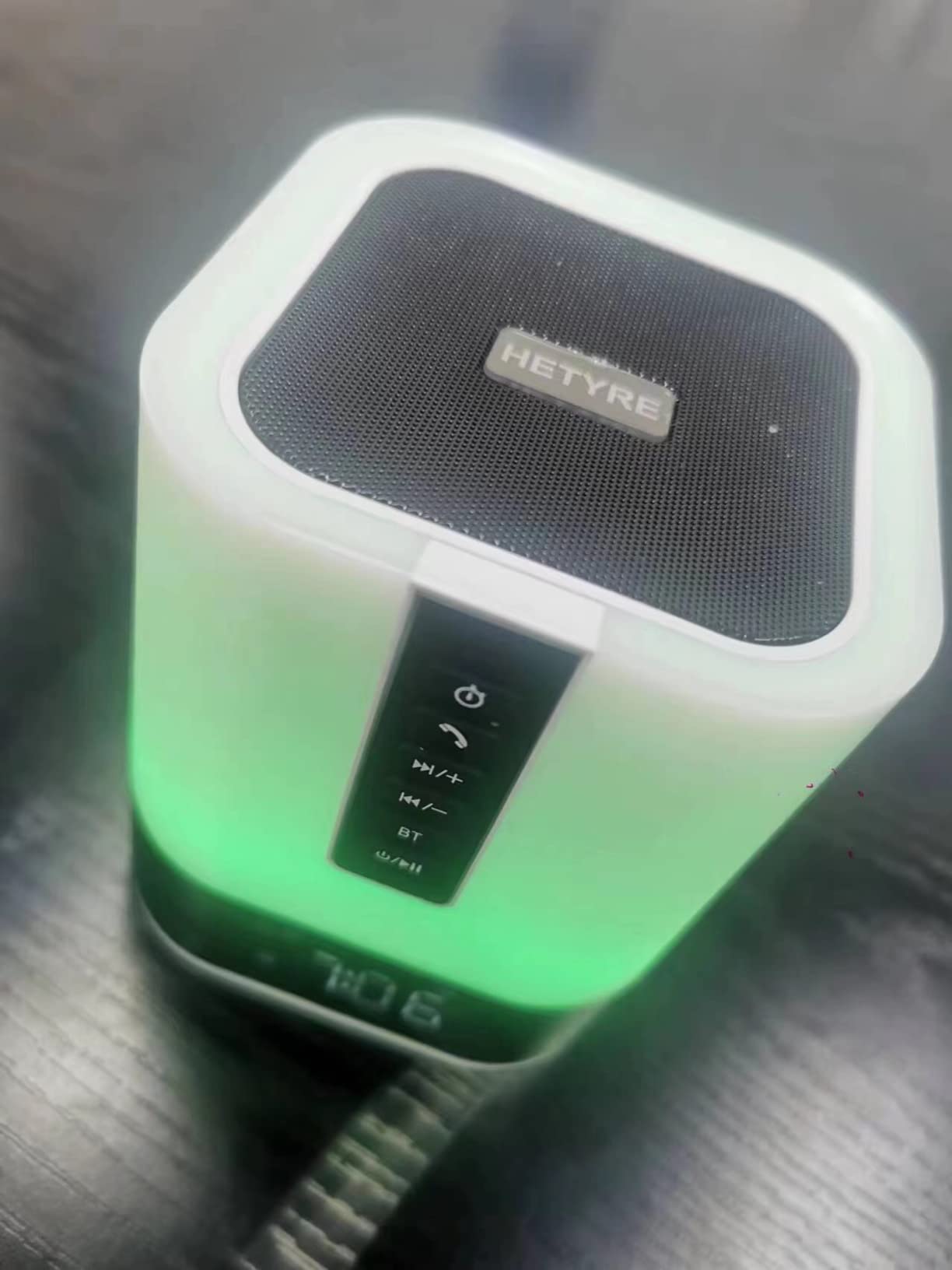 Hetyre Night Light Bluetooth Speaker, 5 in 1 Touch Control Bedside Lamp Dimmable Multi-Color Changing, Bedroom Alarm Clock, Best Birthday Gift Ideas for 10 11 12 13 14 Year Old Teenage Girls/Boys customer photo 1