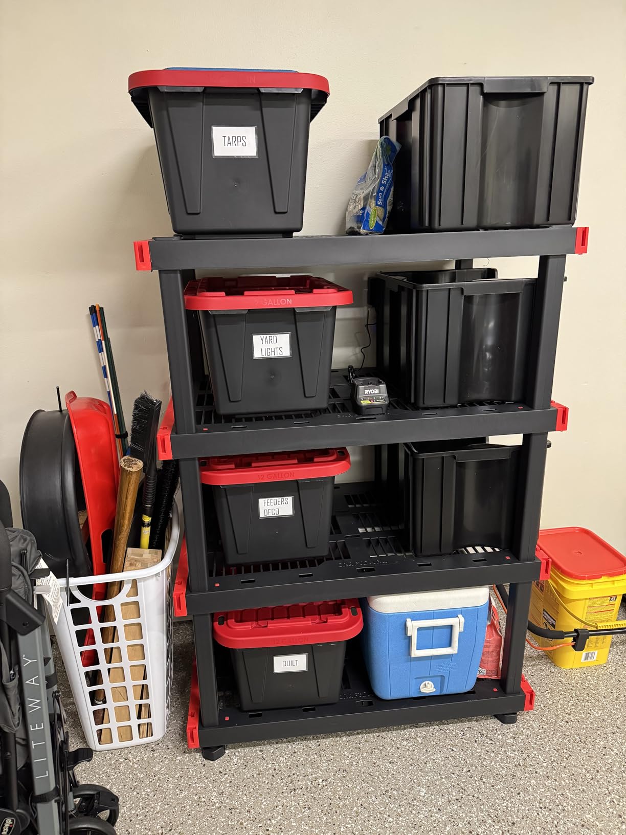 CX Craftsman 4-Tier Heavy Duty Plastic Storage Shelves, Garage Organization customer photo 1