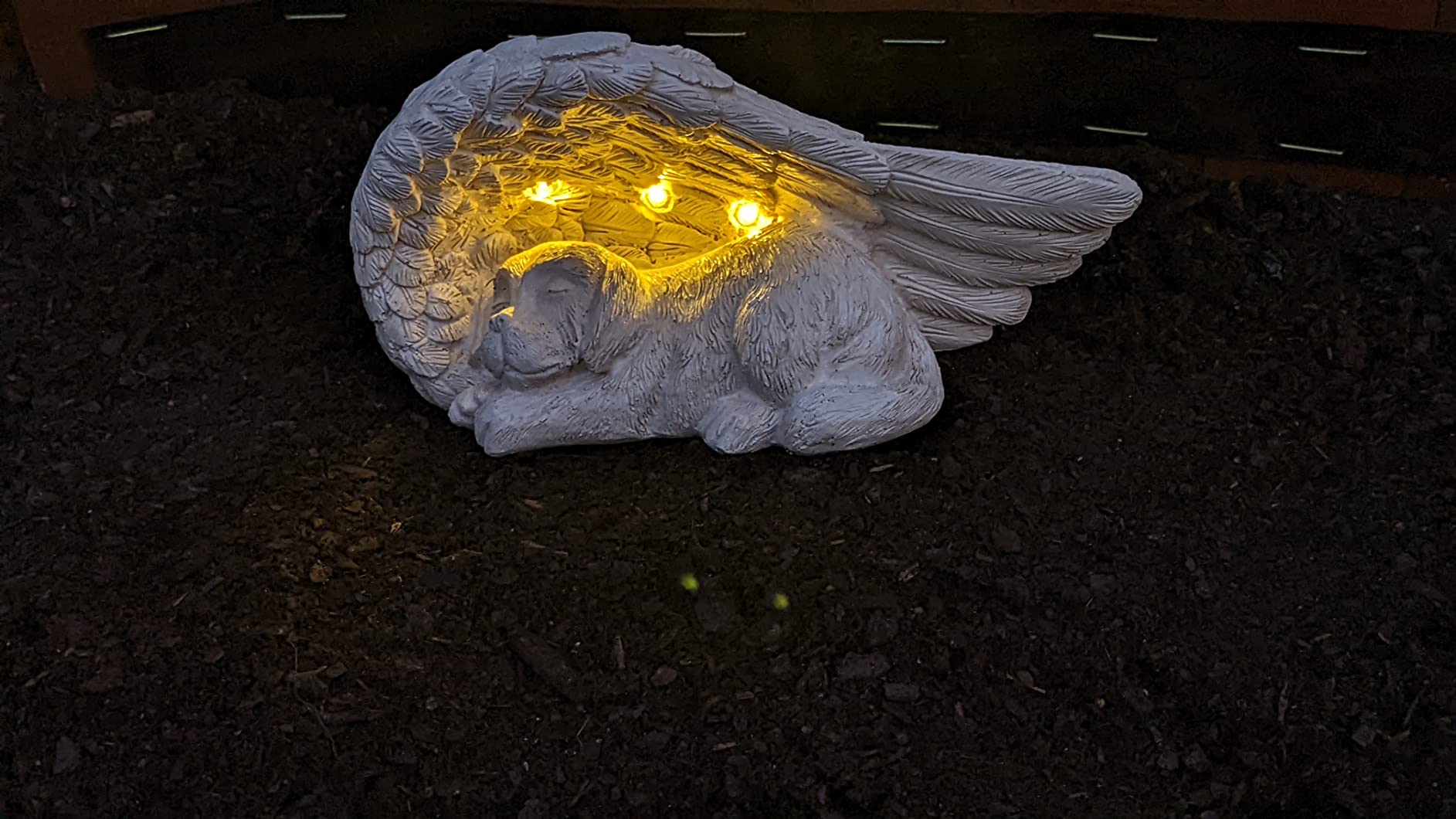 iHeartDogs Forever My Guardian Angel Garden Solar Light, Dog Memorial Stone | Pet Memorial Gifts, Dog Figurine, Solar-Powered, Garden Decor customer photo 1