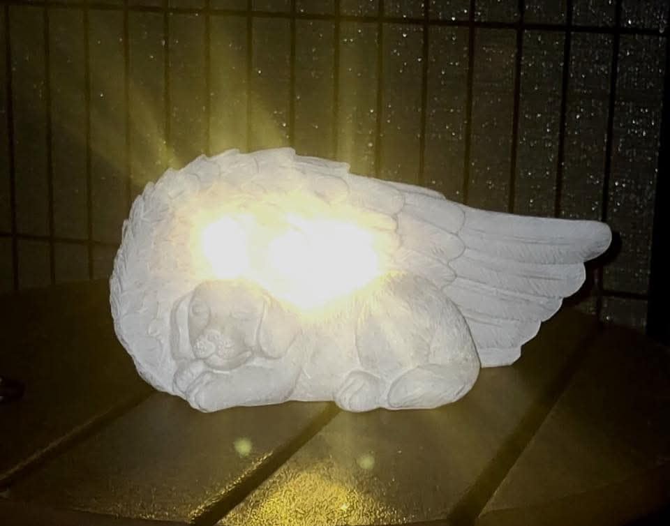 iHeartDogs Forever My Guardian Angel Garden Solar Light, Dog Memorial Stone | Pet Memorial Gifts, Dog Figurine, Solar-Powered, Garden Decor customer photo 2