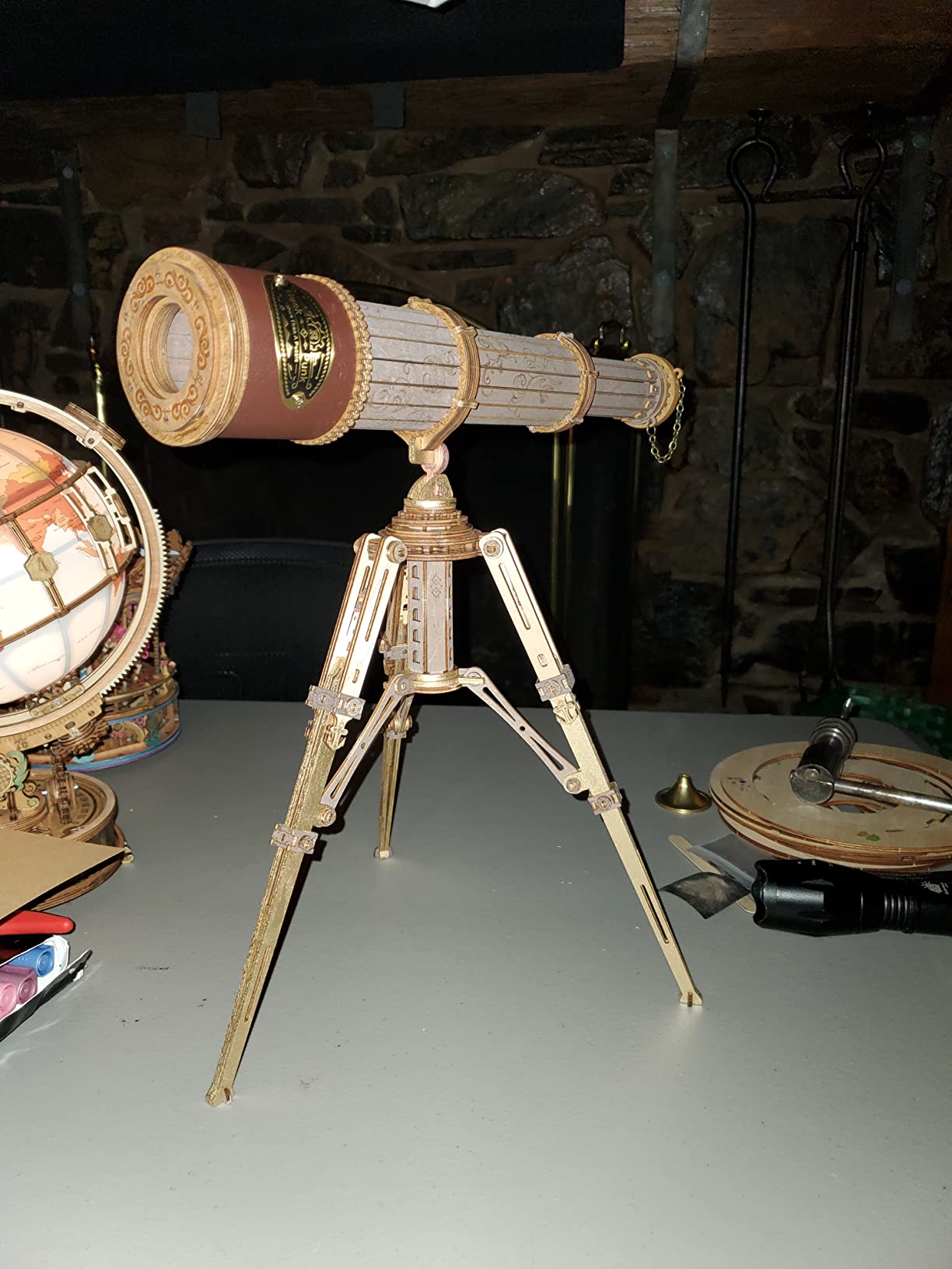 ROKR 3D Wooden Puzzles-Model Building Kits-DIY Kits for Adults-Wooden Monocular Telescope Science Gifts Kits customer photo 1