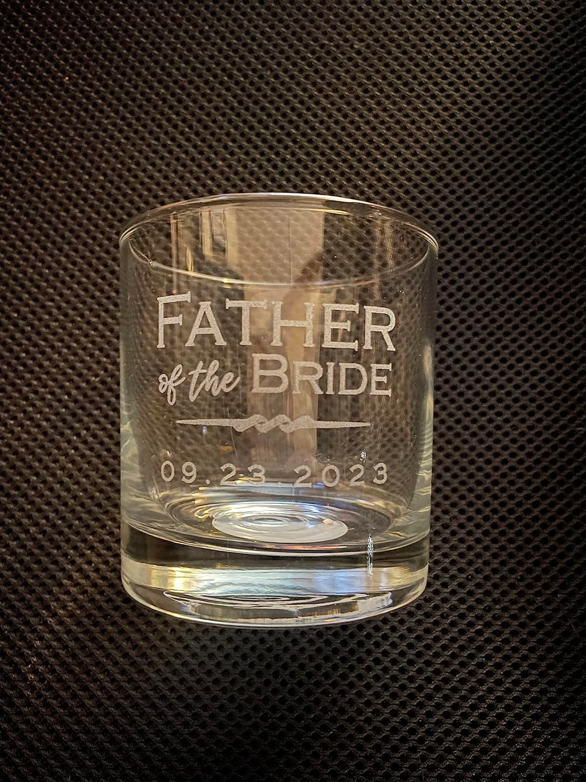 Father of the Bride Gifts, Personalized Whiskey Glass 10.5 oz Engraved customer photo 1