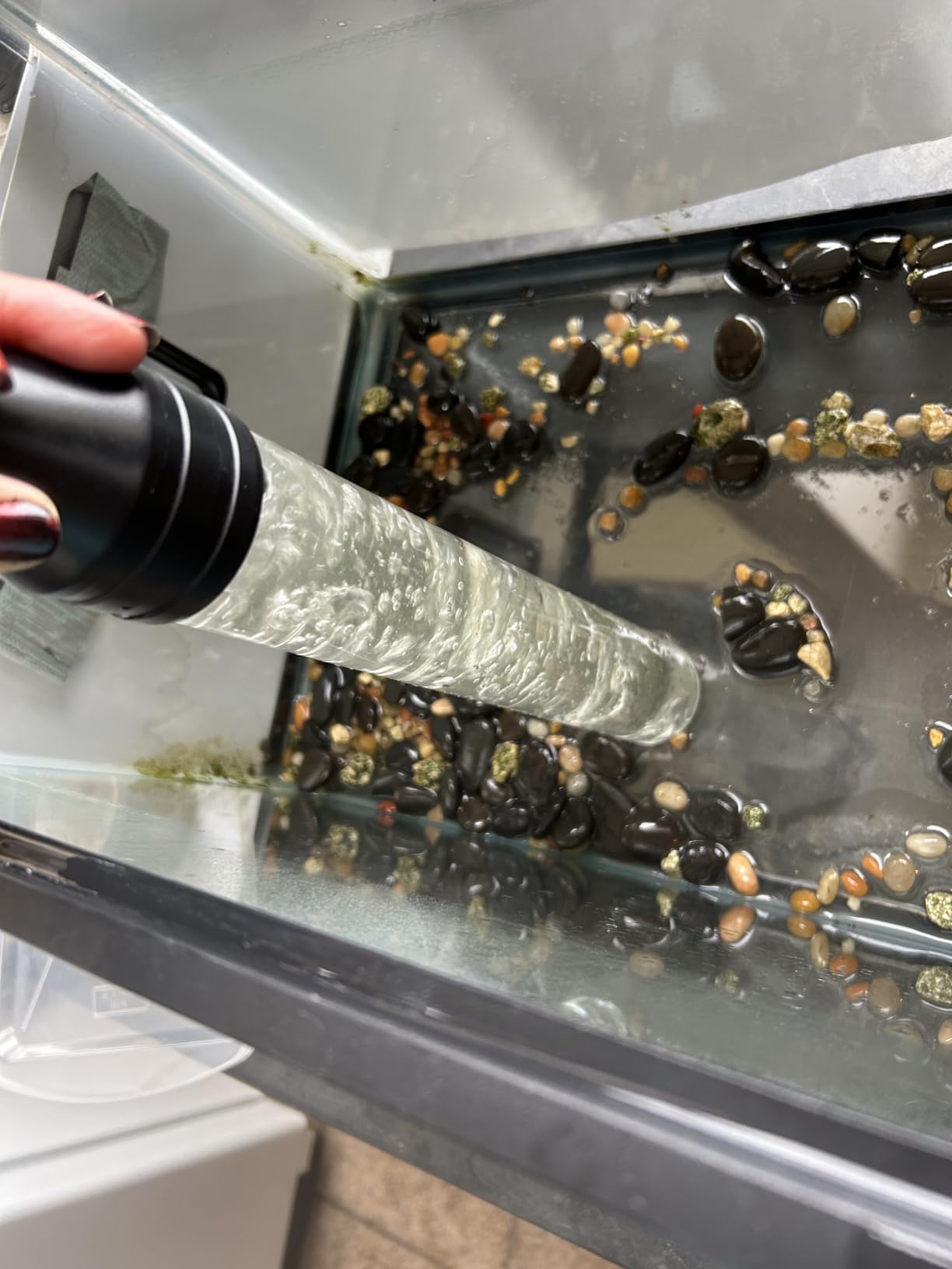 enomol Gravel Vacuum for Aquarium Water Changer Fish Tank Cleaning Tools,Siphon Universal Quick Pump Aquarium Water Changing (30ft) customer photo 1