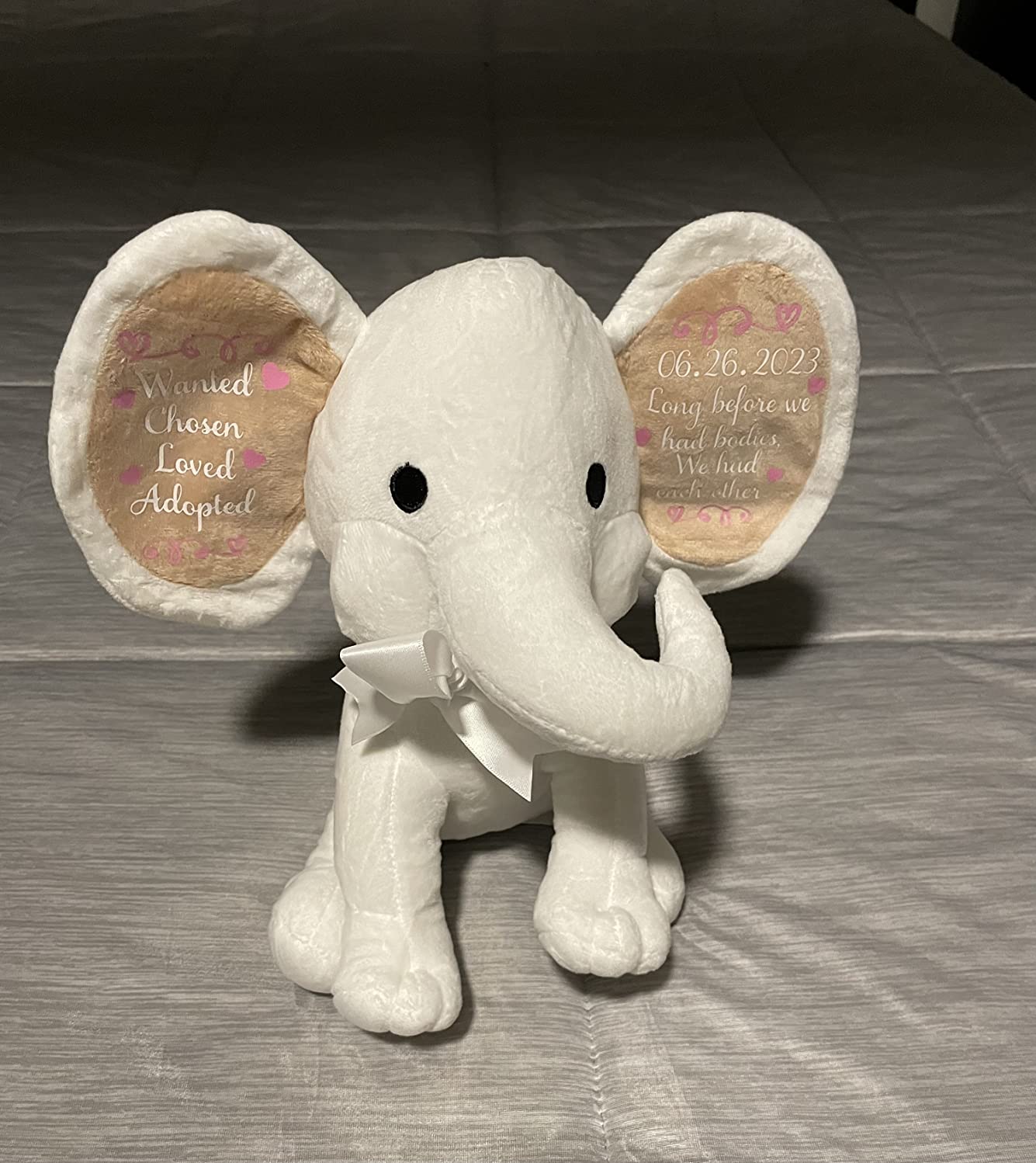 Adoption Celebration Gift - Personalized Plush Elephant Adoption Keepsake customer photo 1