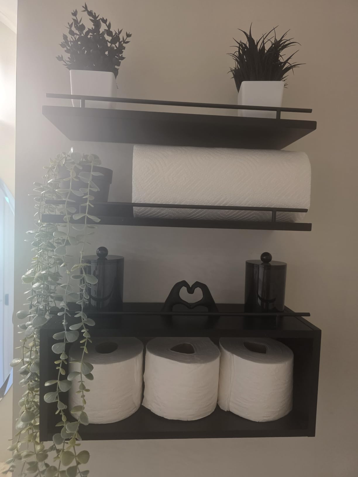 Der Rose 2 Pack Fake Plants Small Plants for Bathroom Office Decor customer photo 2