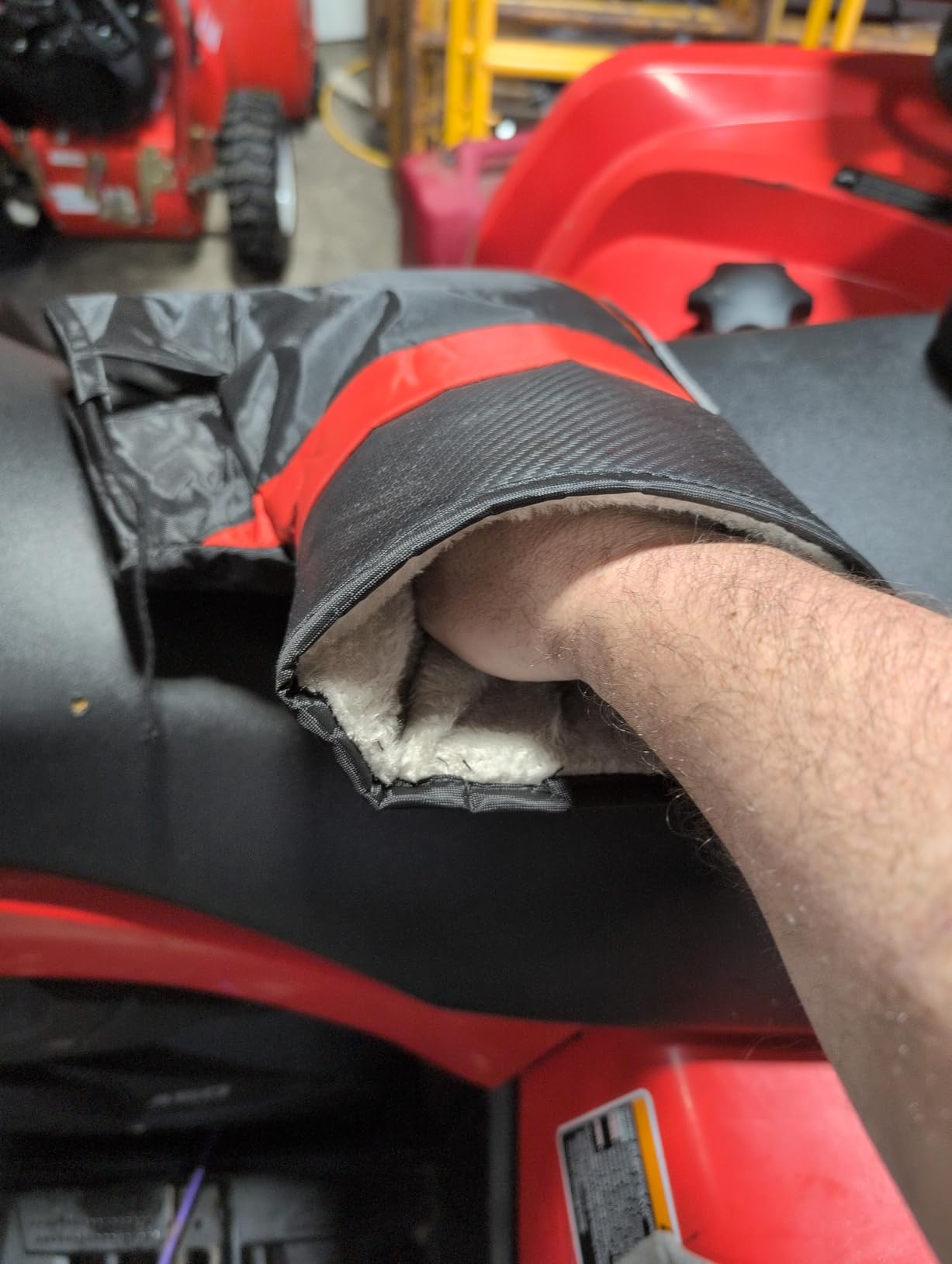 KEMIMOTO ATV Handlebar Gloves, Universal Snowmobile Winter Gauntlets | Handlebar Mount Muffs with Thick Inner Fleece for Scooter Motorcycle, Compatible with Polaris, Skidoo, Arctic Cat customer photo 1