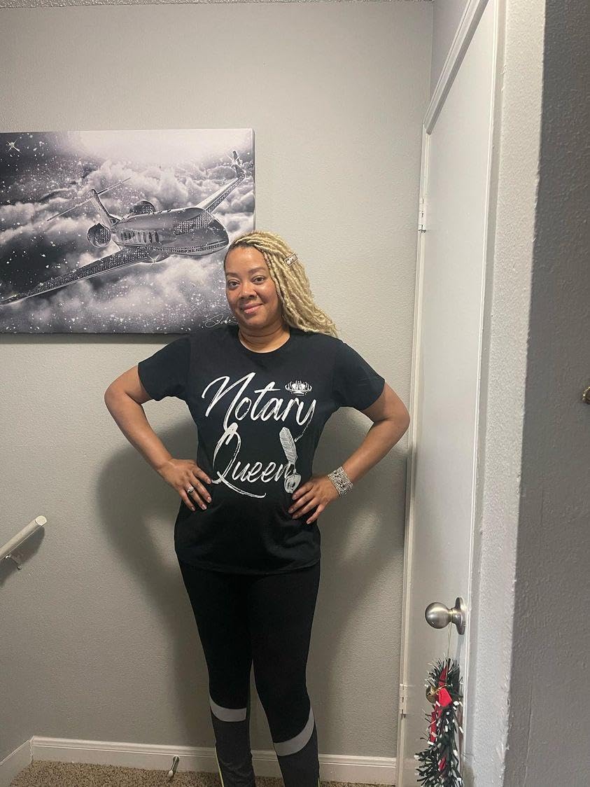 Notary Queen Notarize Funny Notary Public Signer Oath T-Shirt customer photo 1