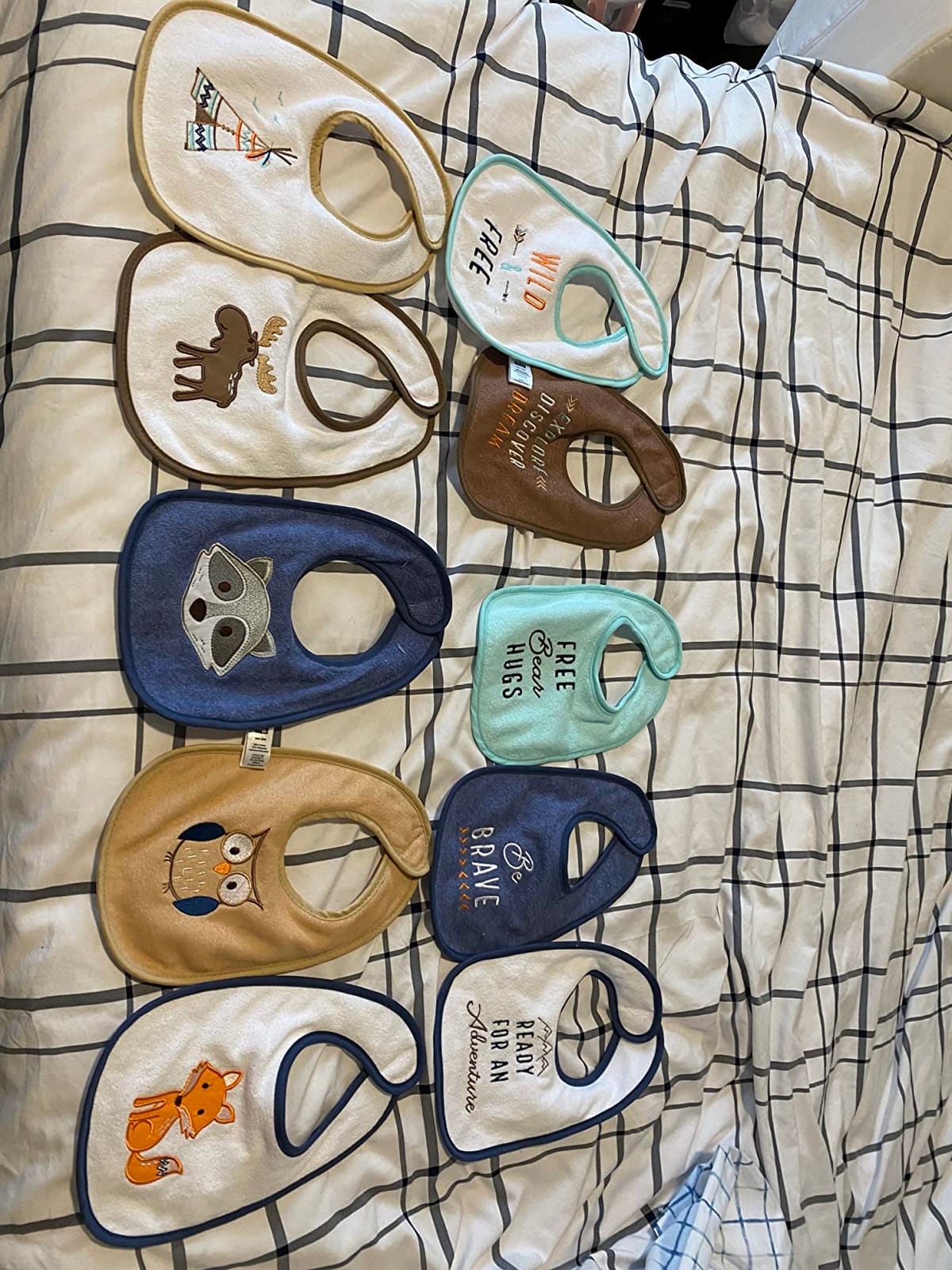 Hudson Baby Unisex Baby Cotton Terry Drooler Bibs with Fiber Filling, Bunny, One Size customer photo 1
