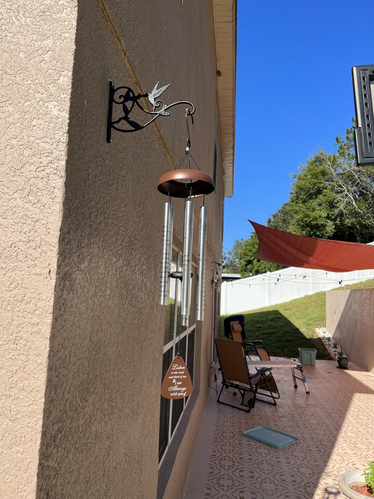 Fabuday 32'' Sympathy Wind Chimes Memorial Gift for Loss of Loved One Black customer photo 2