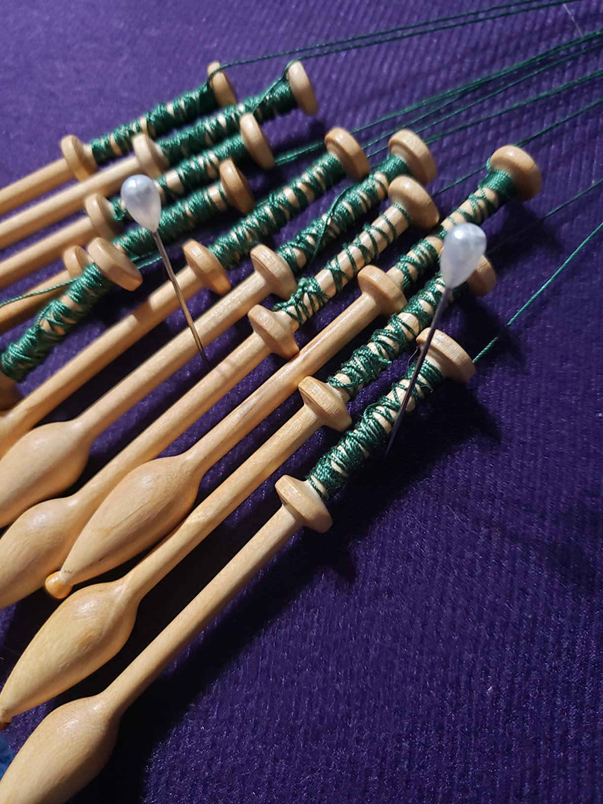 Mechlin Bobbin Lace Making Bobbins - Traditional European Style Hardwood Bobbins for Bobbin Lace - 12, 24, or 50 Pack Options - Lace Making Supplies for Crafters (24) customer photo 2